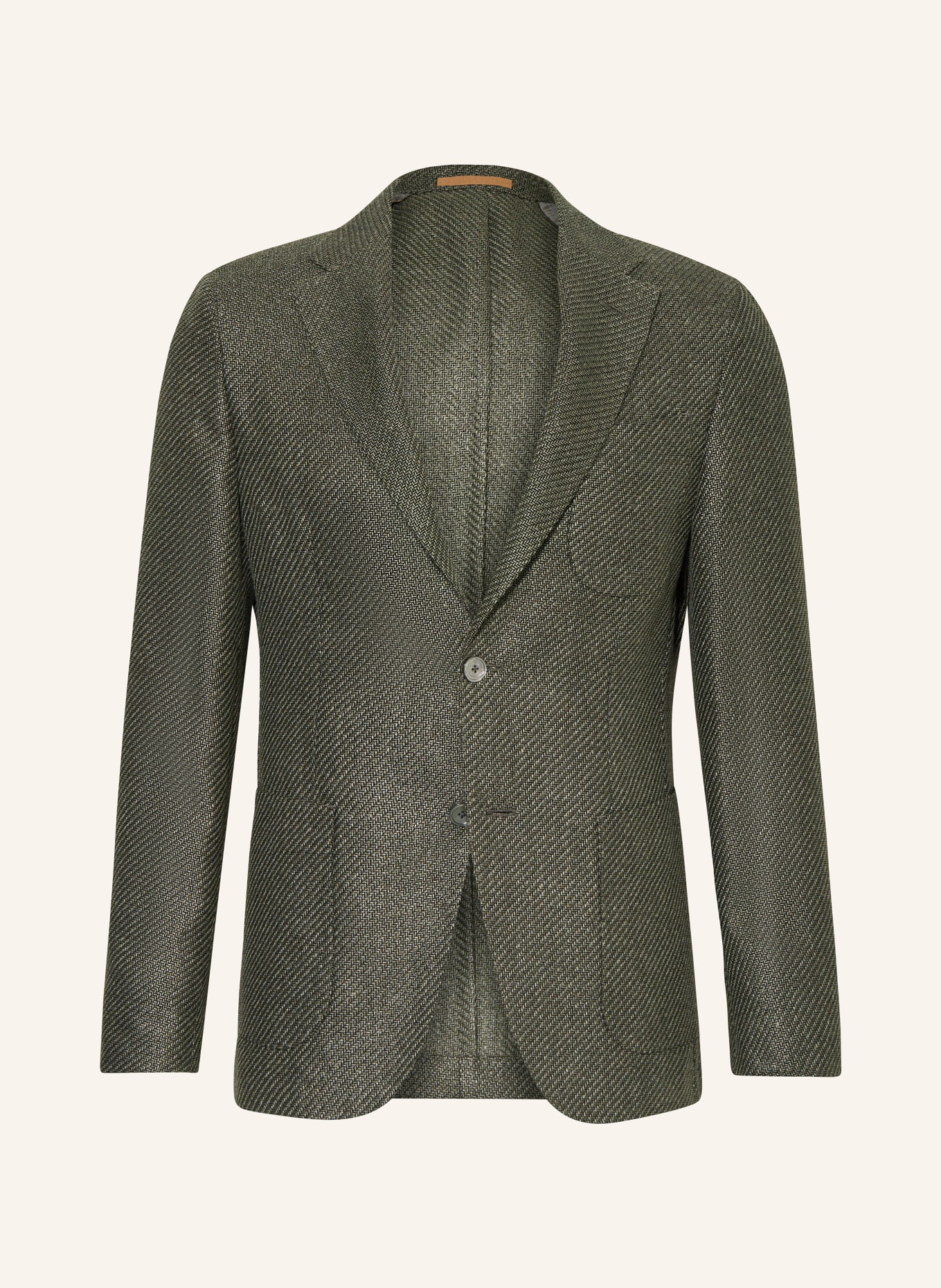 BOSS Tailored jacket HESTON extra slim fit with linen and silk, Color: 344 OPEN GREEN (Image 1)