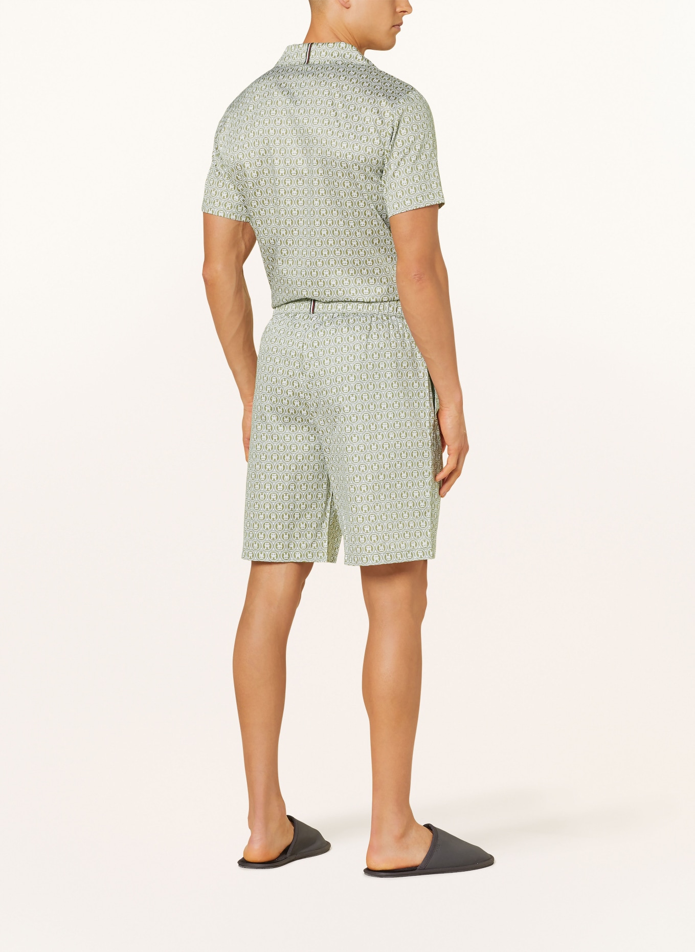 TOMMY HILFIGER Pajama shorts, Color: OLIVE/ WHITE (Image 3)