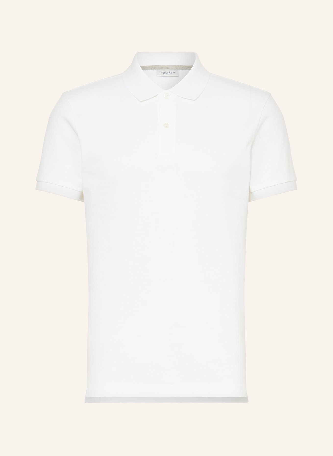 PROFUOMO Piqué polo shirt, Color: WHITE (Image 1)