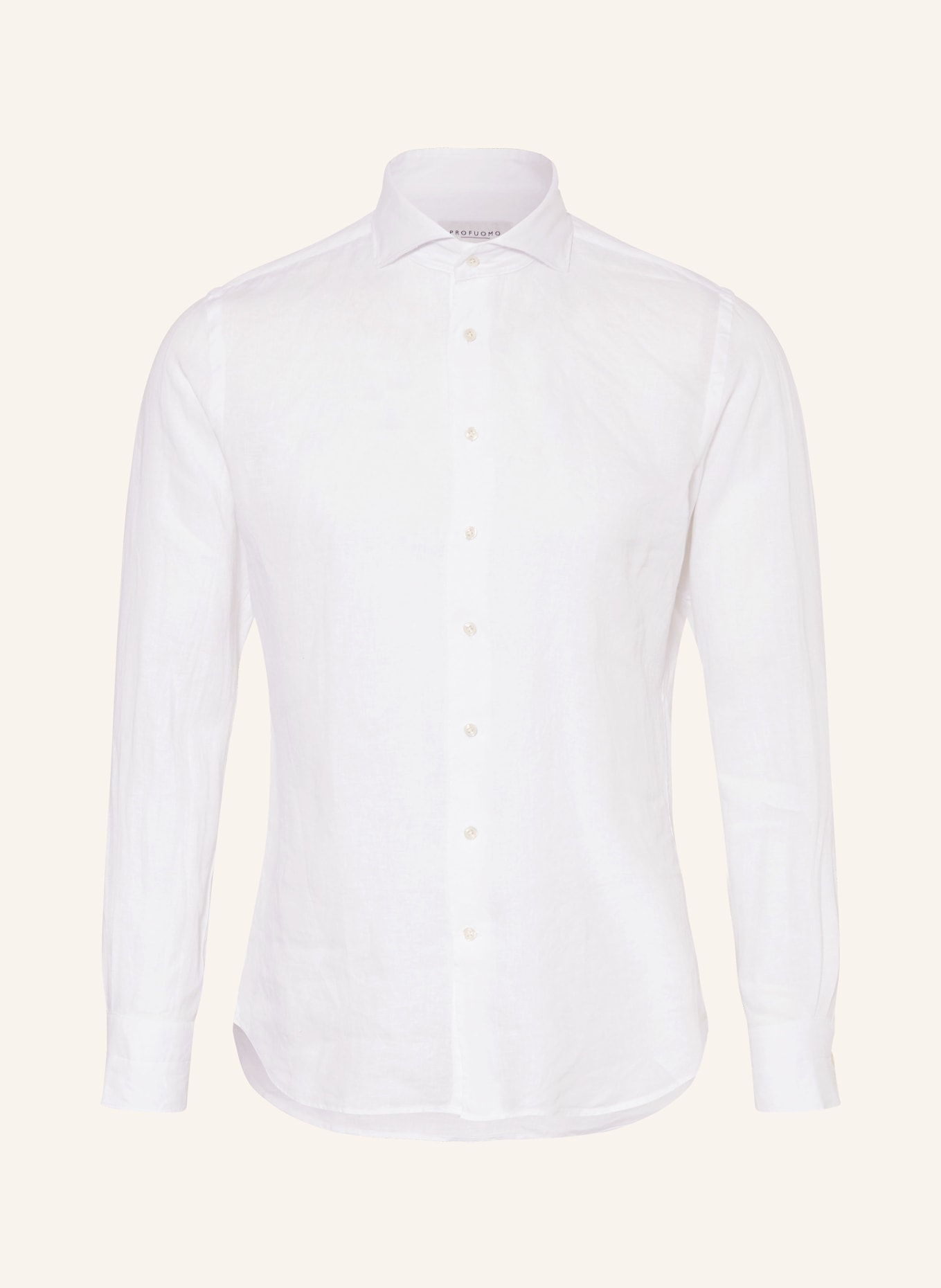 PROFUOMO Linen shirt regular fit, Color: WHITE (Image 1)