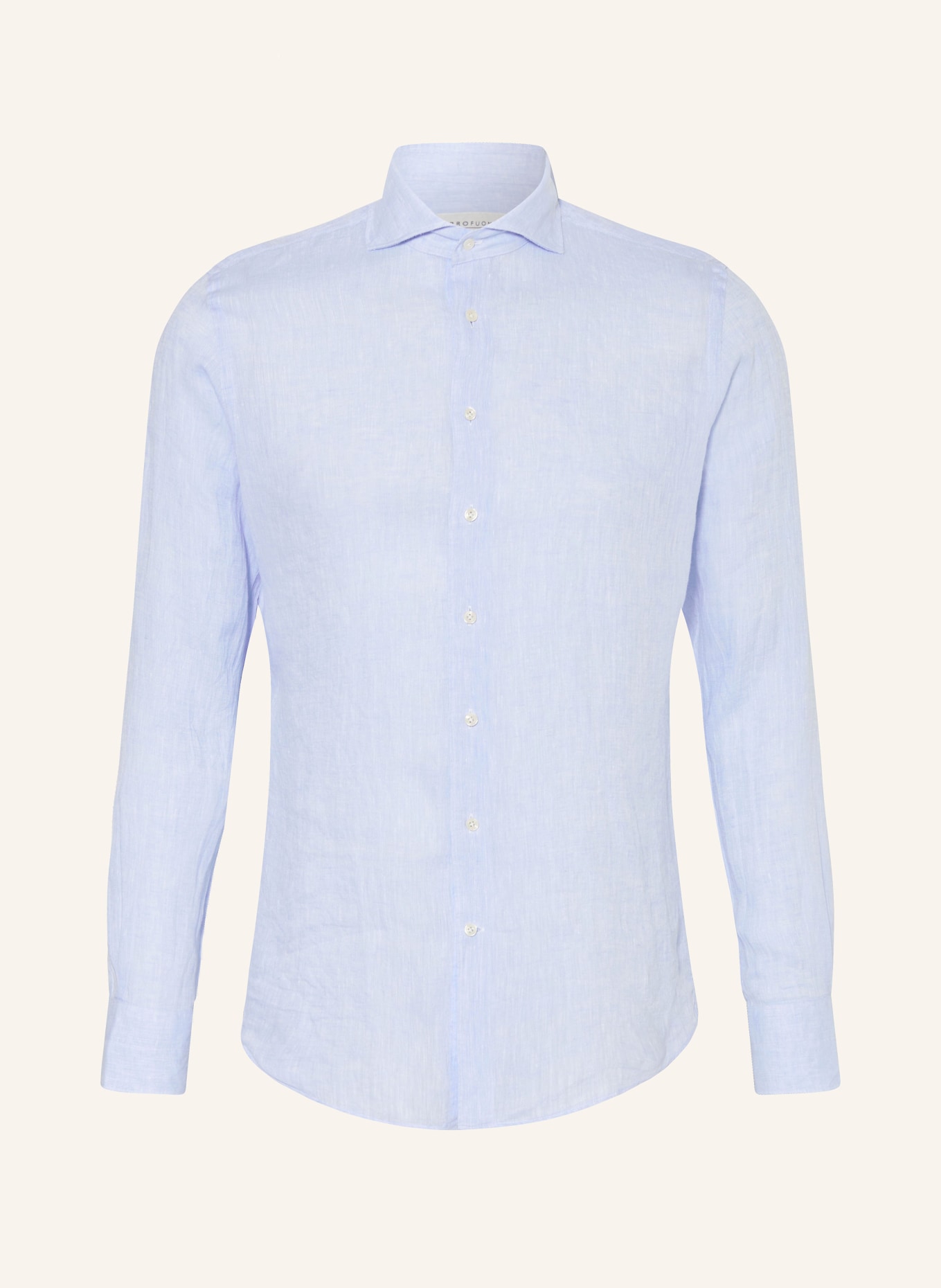 PROFUOMO Linen shirt regular fit, Color: LIGHT BLUE (Image 1)