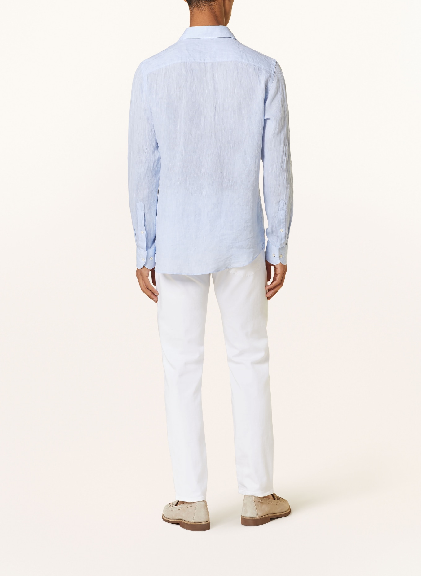PROFUOMO Linen shirt regular fit, Color: LIGHT BLUE (Image 3)