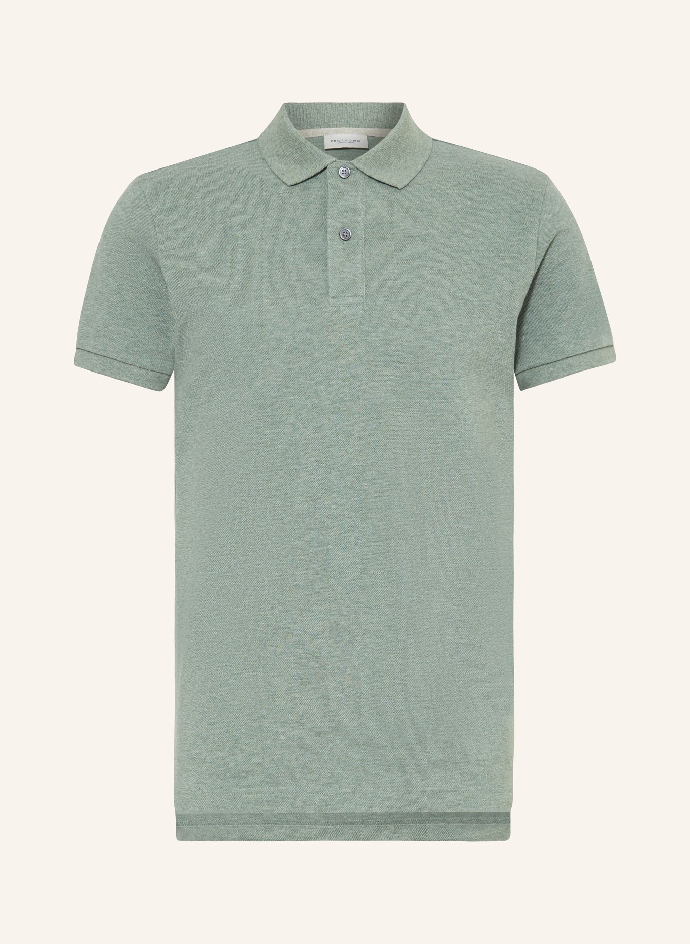 PROFUOMO Piqué polo shirt, Color: GREEN (Image 1)