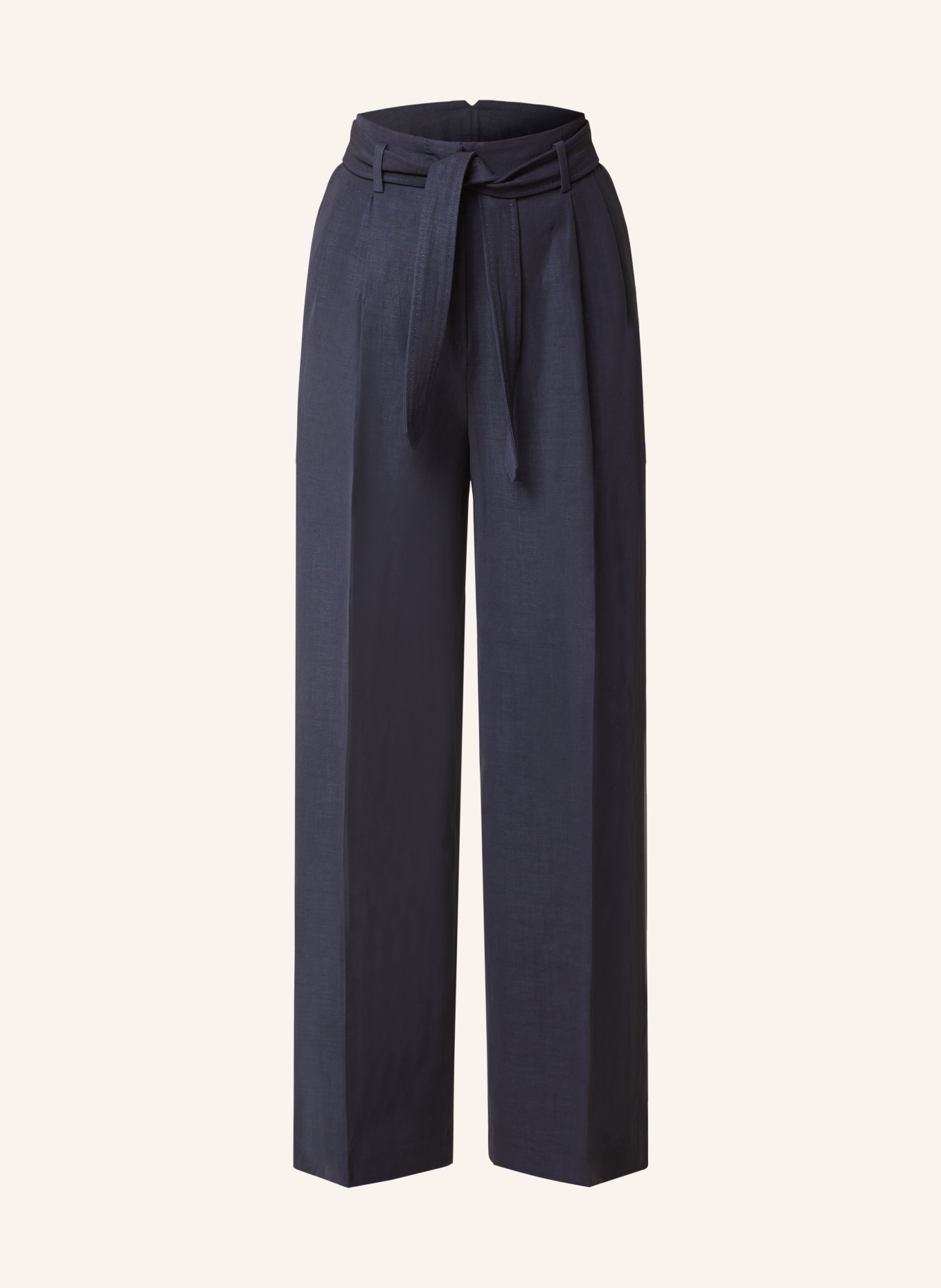 HUGO Trousers TEPIALA with linen, Color: DARK BLUE (Image 1)