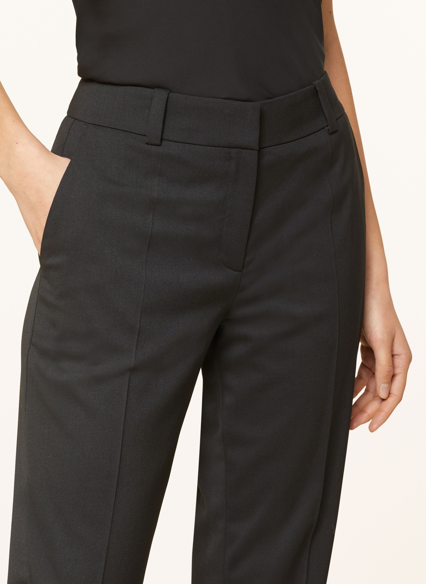 HUGO Trousers HETANA, Color: BLACK (Image 5)