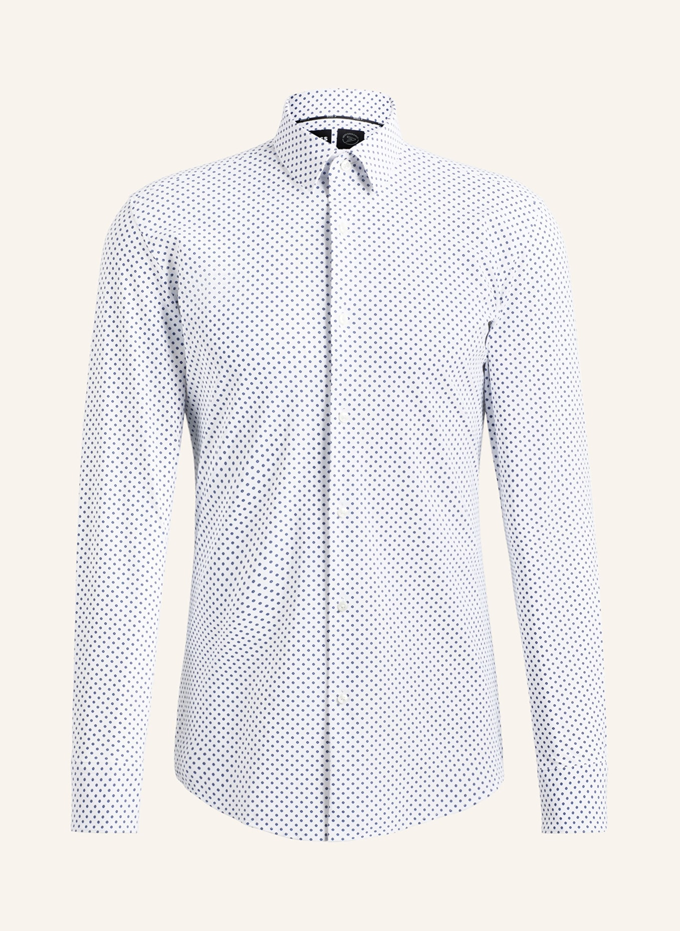 BOSS Shirt HANK slim fit, Color: WHITE/ BLUE (Image 1)