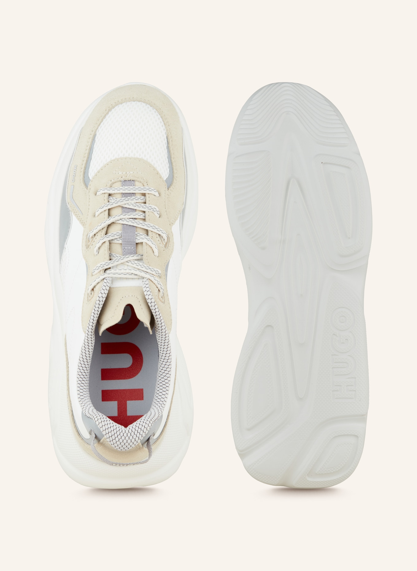 HUGO Sneakers LEON, Color: WHITE/ BEIGE (Image 5)