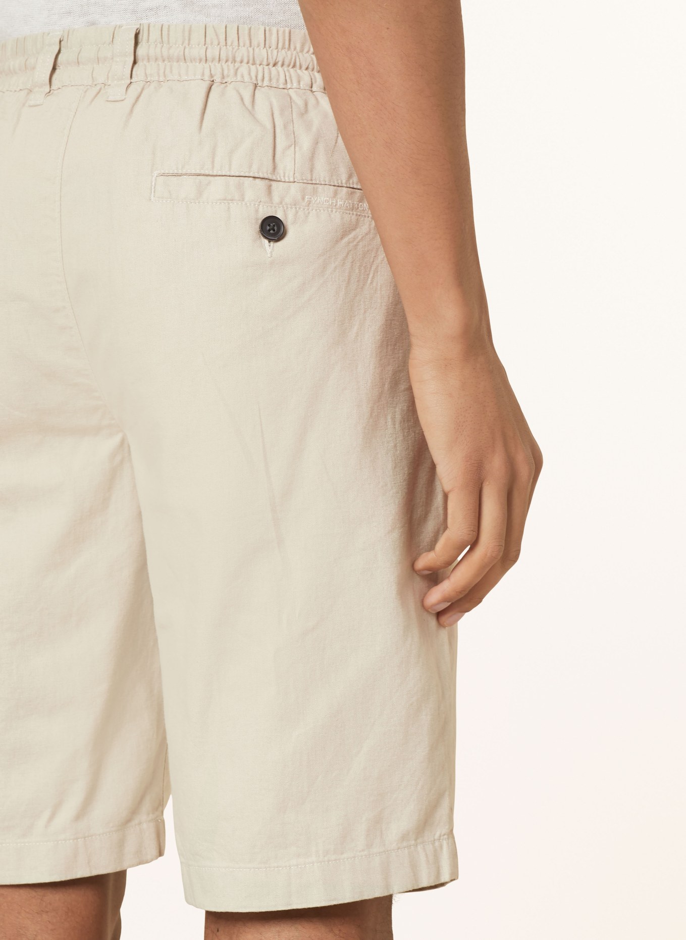 FYNCH-HATTON Shorts COLI mit Leinen, Farbe: BEIGE (Bild 6)