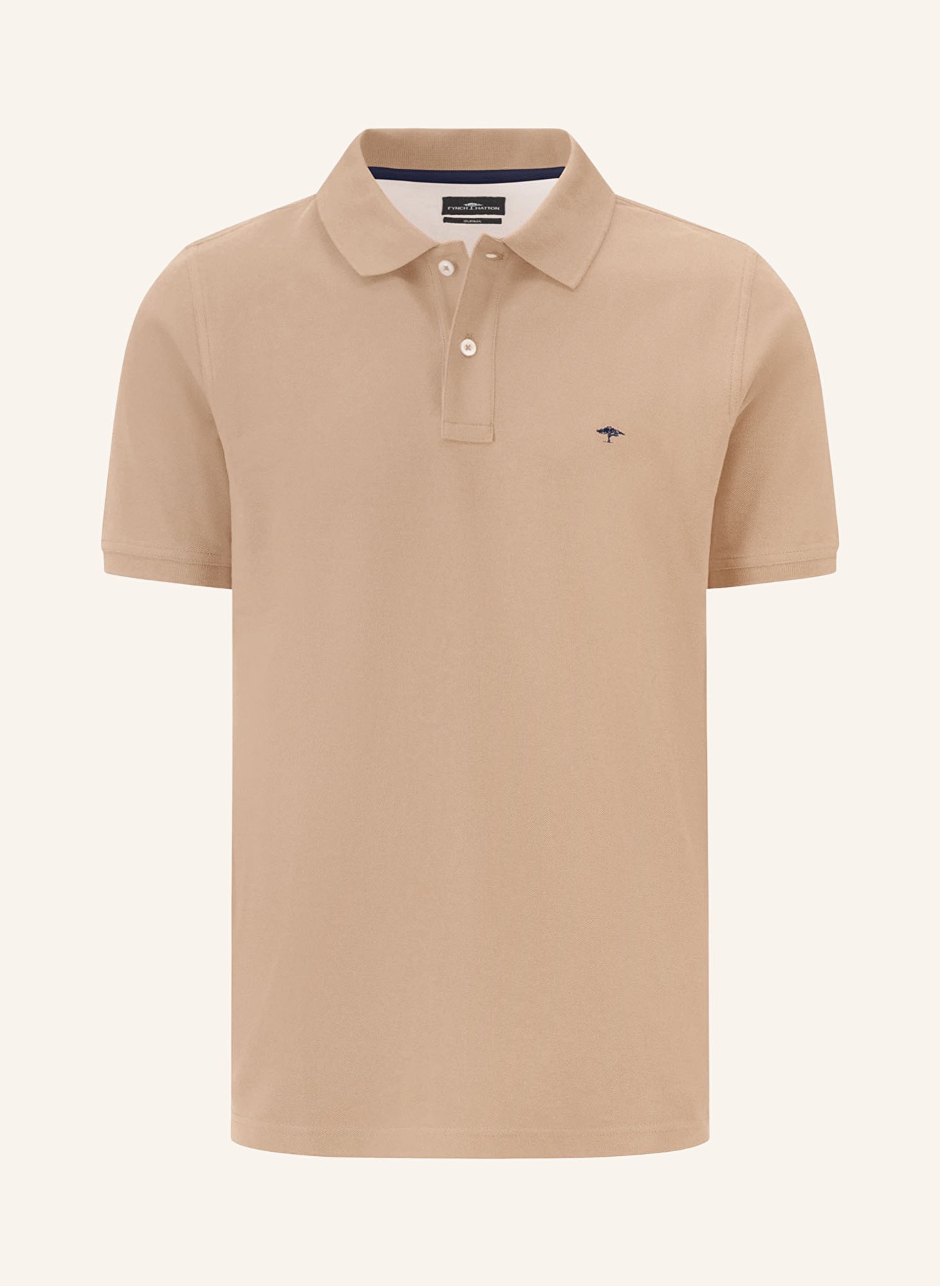 FYNCH-HATTON Piqué polo shirt, Color: BEIGE (Image 1)