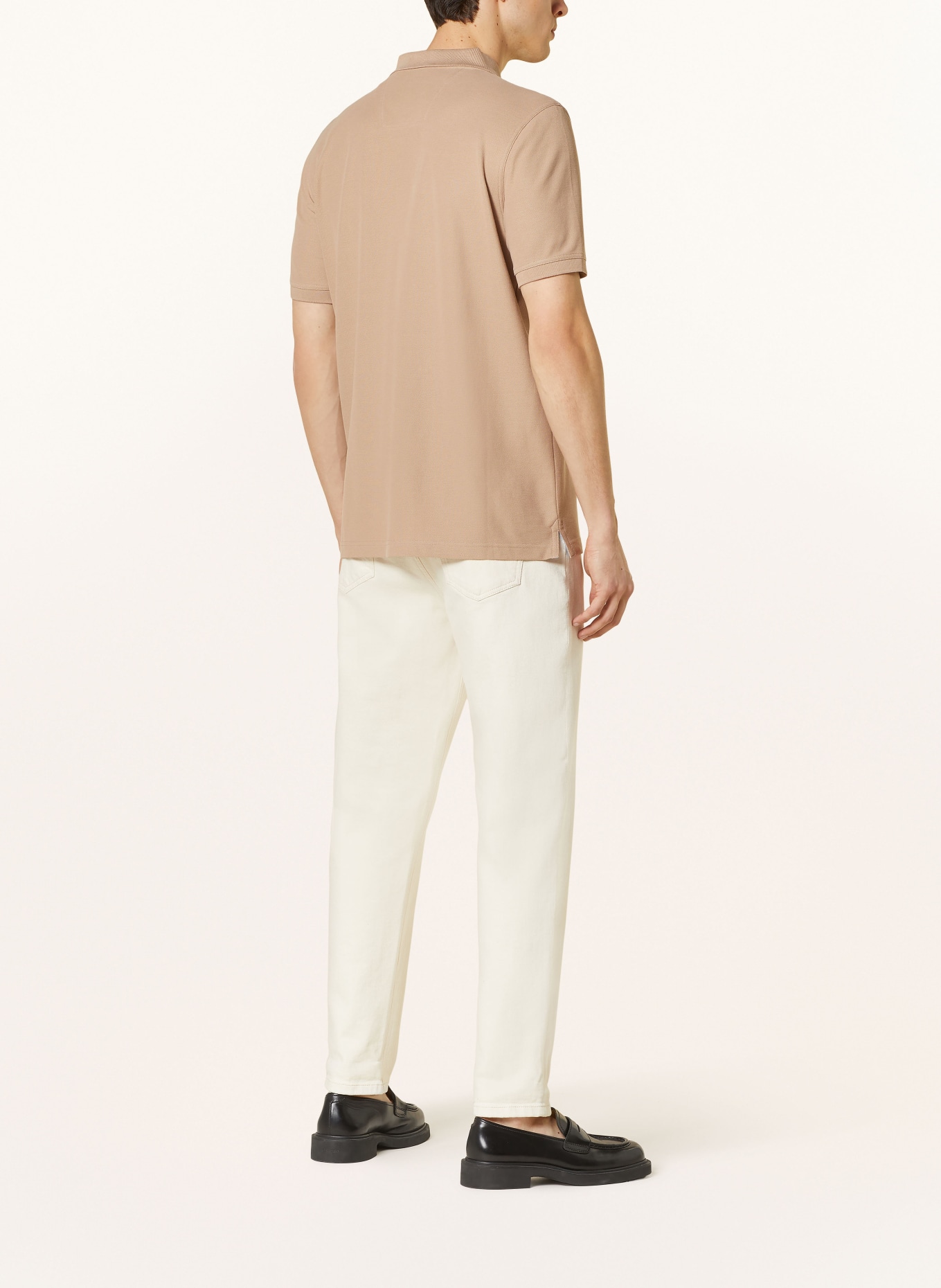 FYNCH-HATTON Piqué polo shirt, Color: BEIGE (Image 3)