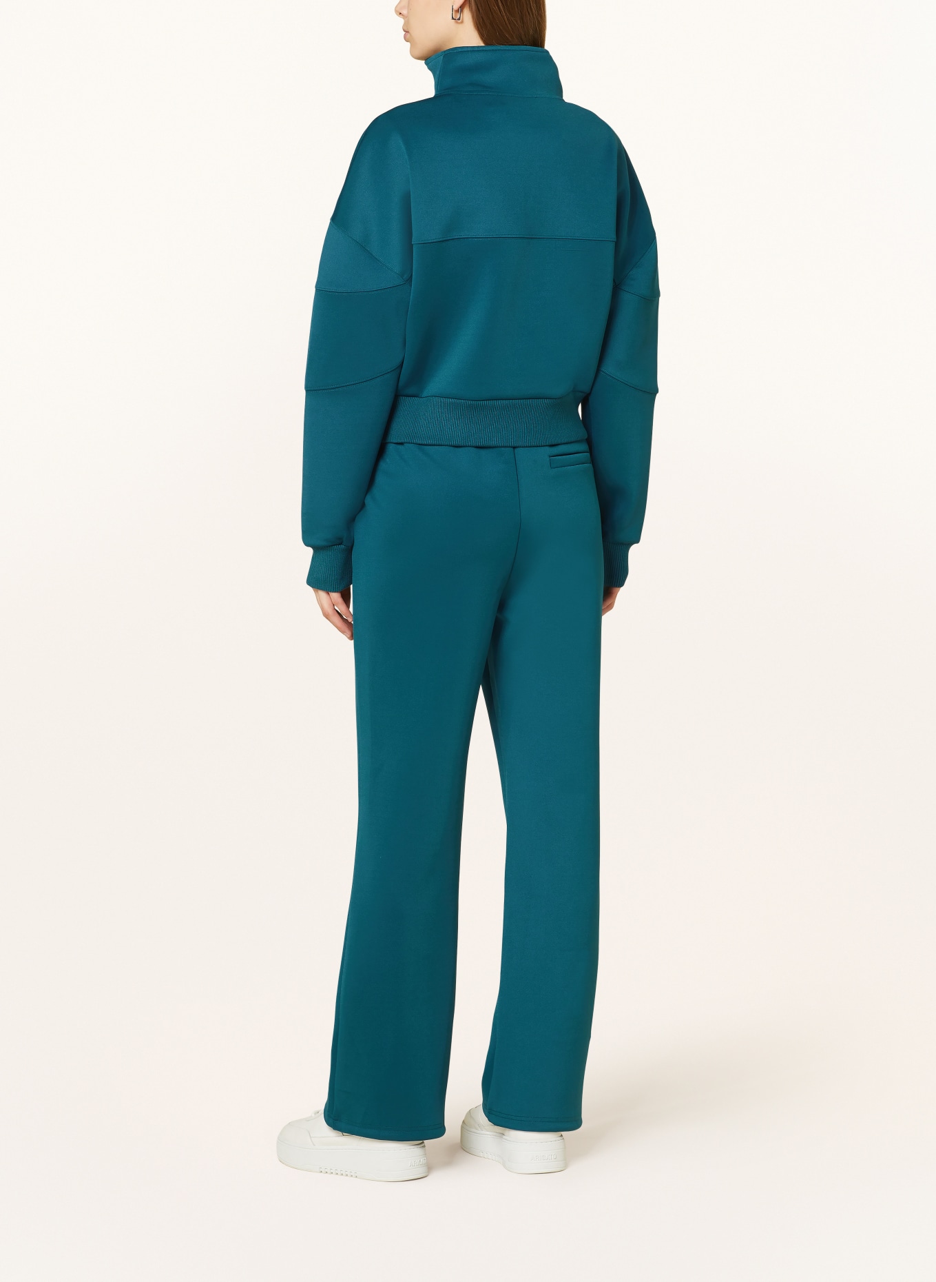 COLOURFUL REBEL Jersey half-zip sweater ILENA, Color: TEAL (Image 3)
