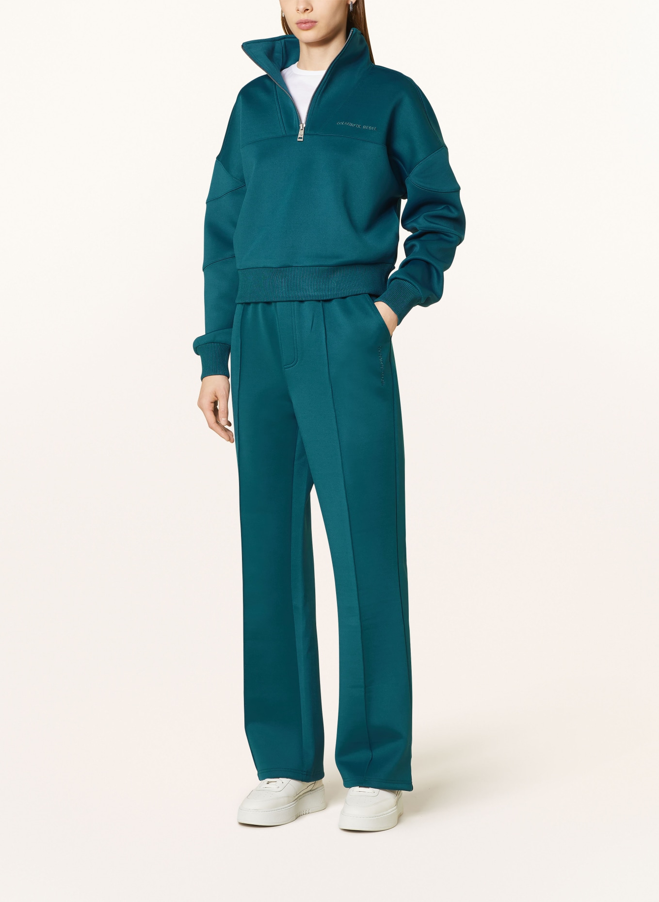COLOURFUL REBEL Spodnie dżersejowe JIBY, Kolor: PETROL (Obrazek 2)
