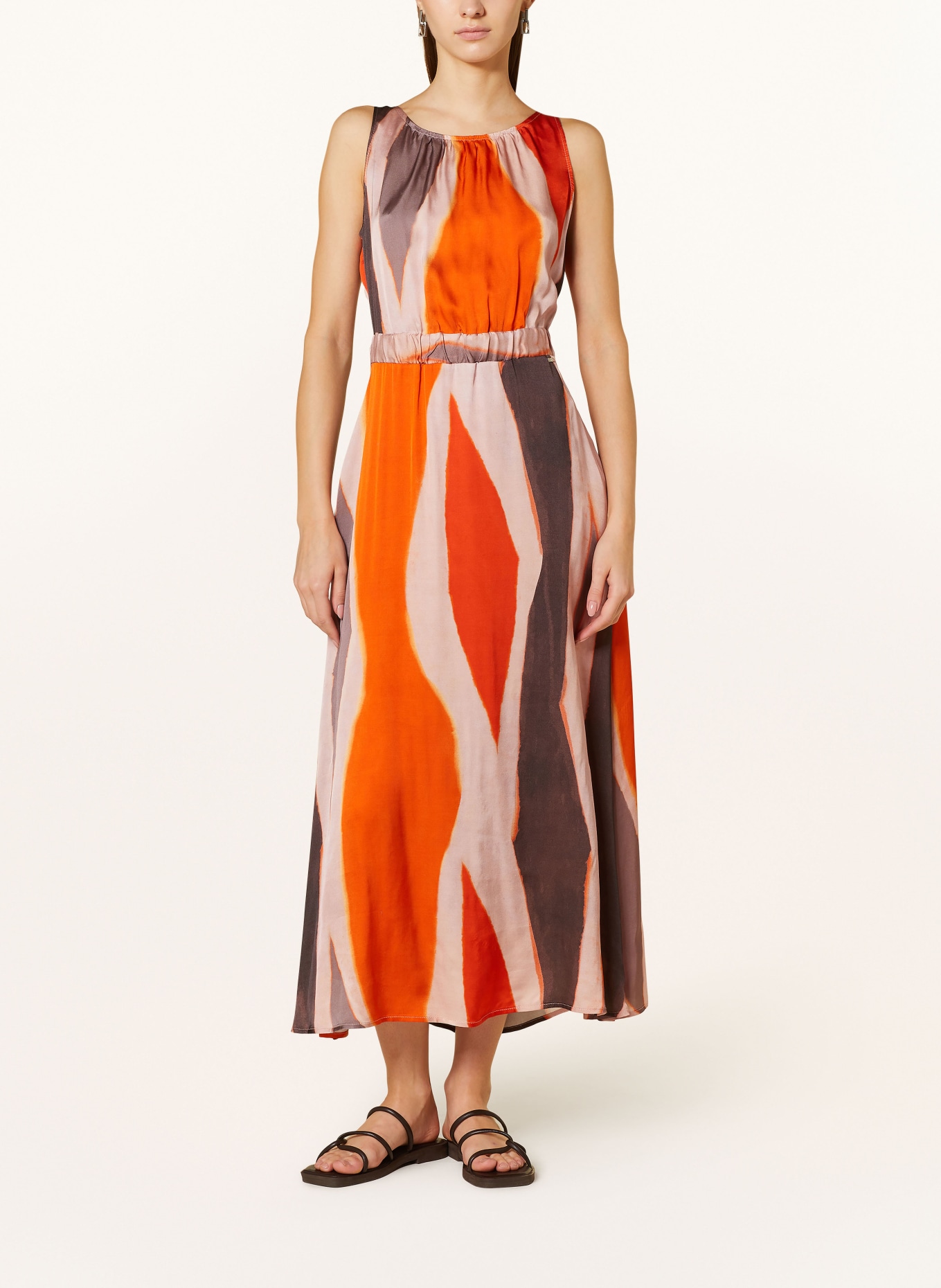 CINQUE Satin dress CIILETA, Color: ORANGE/ ROSE/ TAUPE (Image 2)