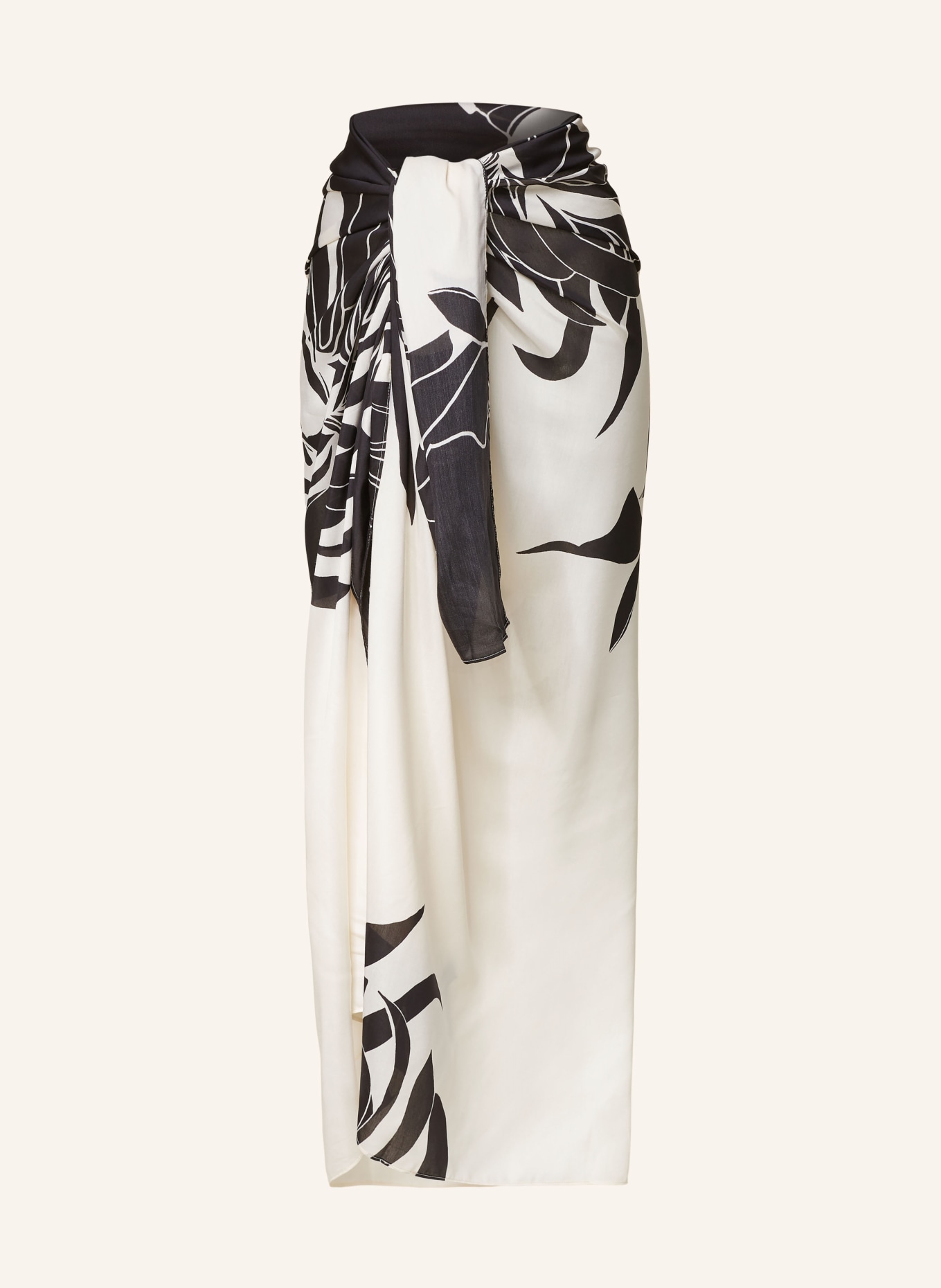 JETS Australia Sarong QUEEN OF THE NIGHT, Color: BLACK/ CREAM (Image 1)
