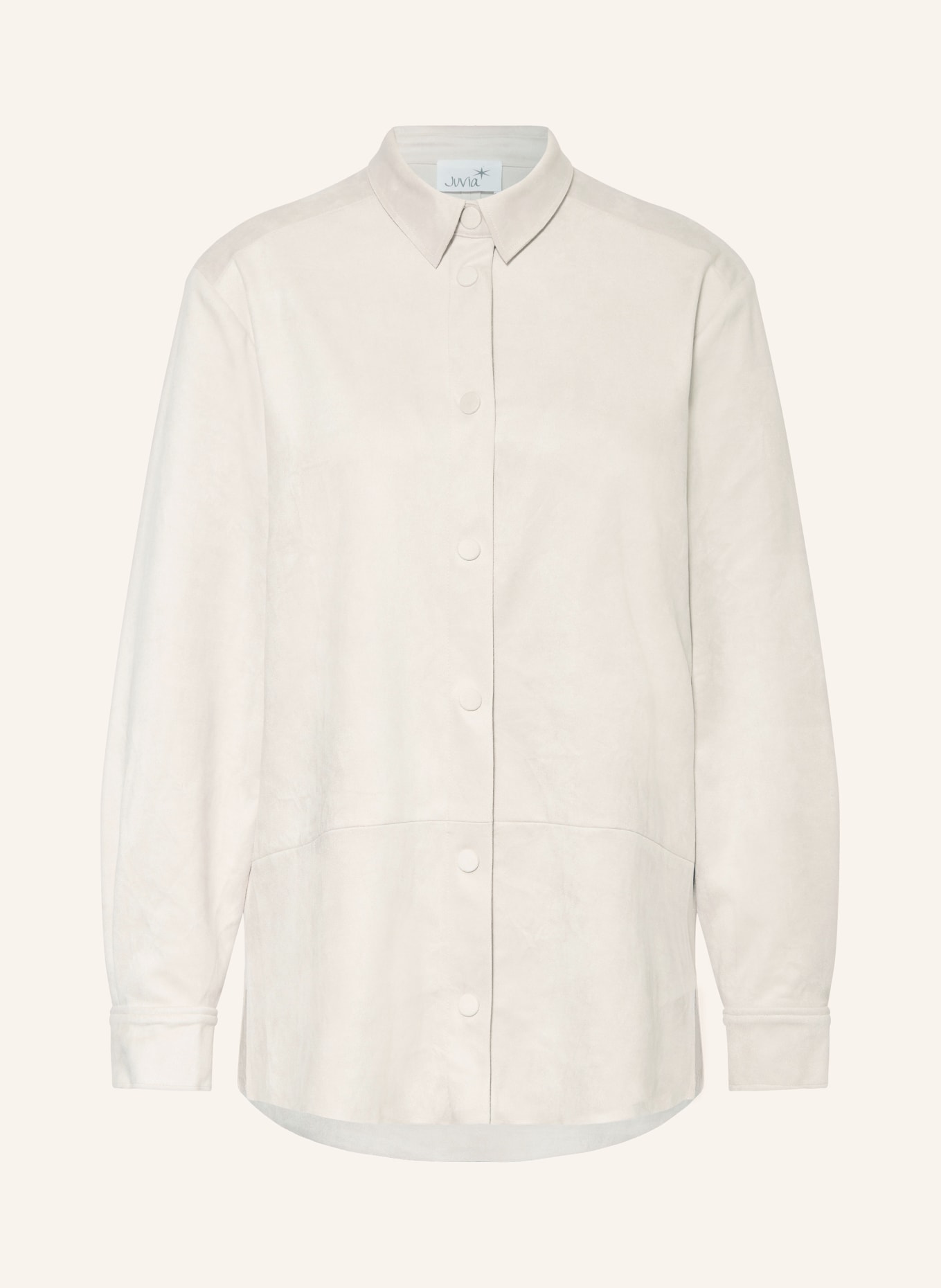 Juvia Overshirt LINA in leather look, Color: CREAM (Image 1)