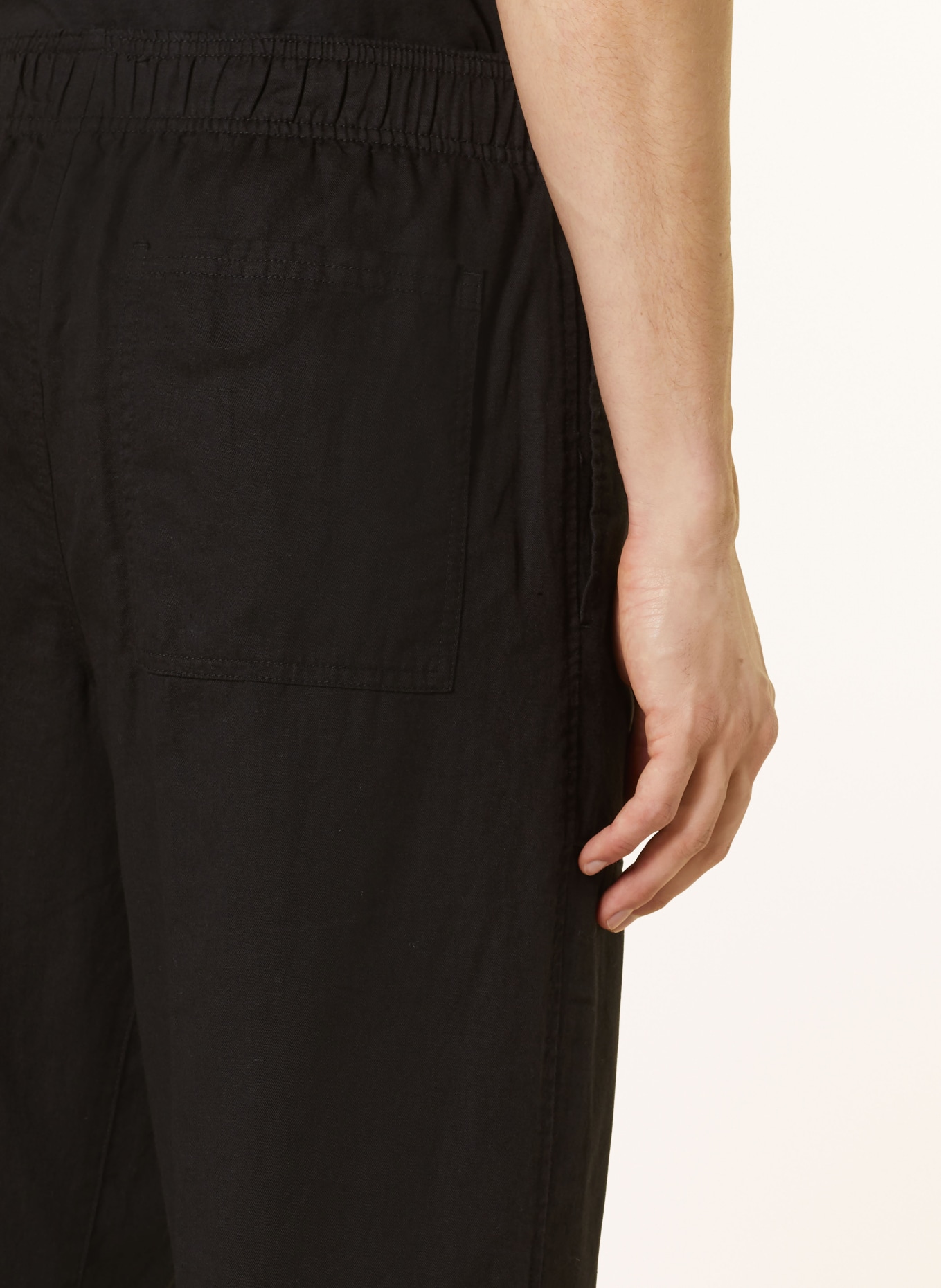 Calvin Klein Jeans Regular fit trousers with linen, Color: BLACK (Image 6)