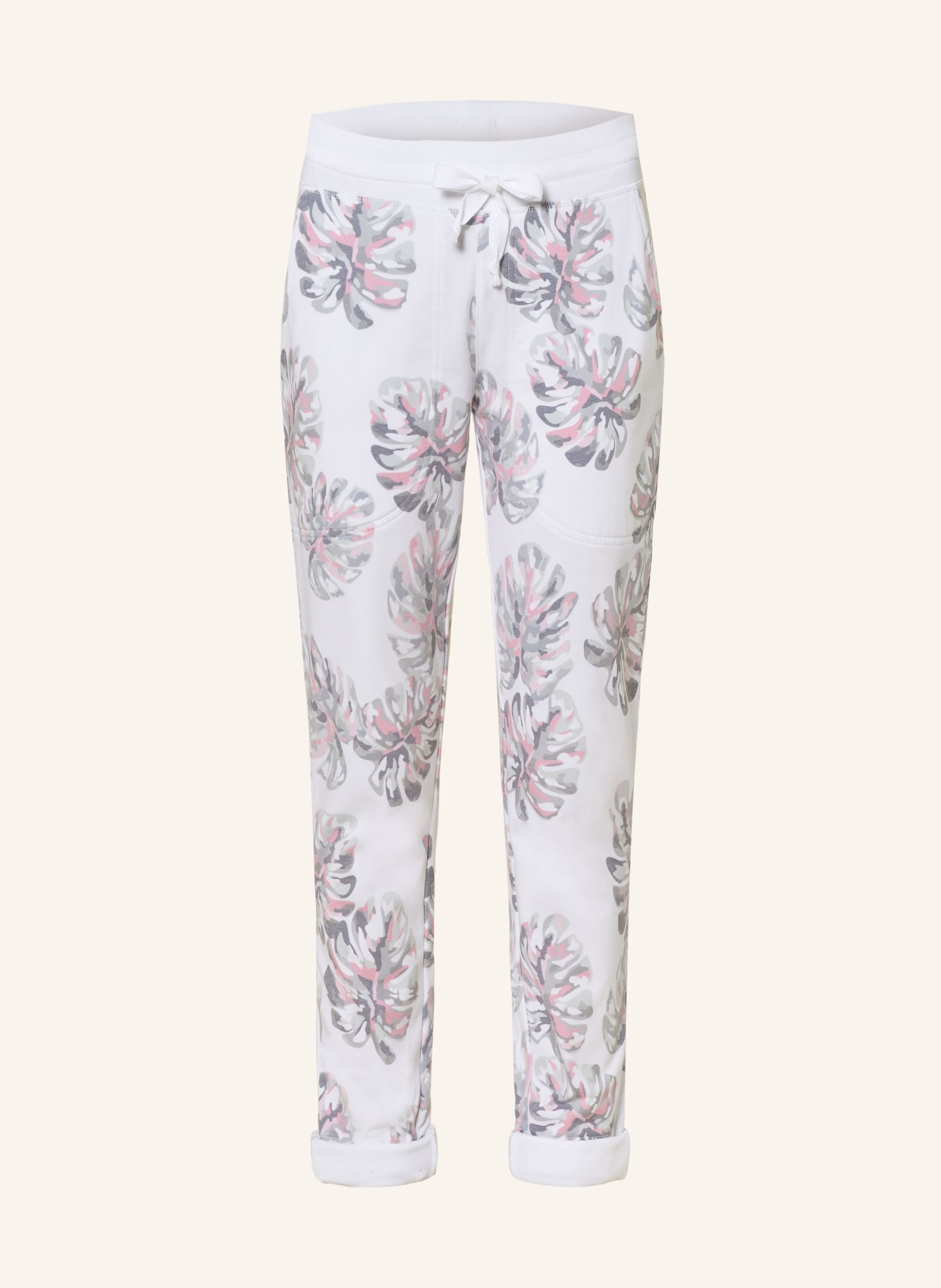 Juvia Sweatpants CATHY, Color: WHITE/ GRAY/ PINK (Image 1)