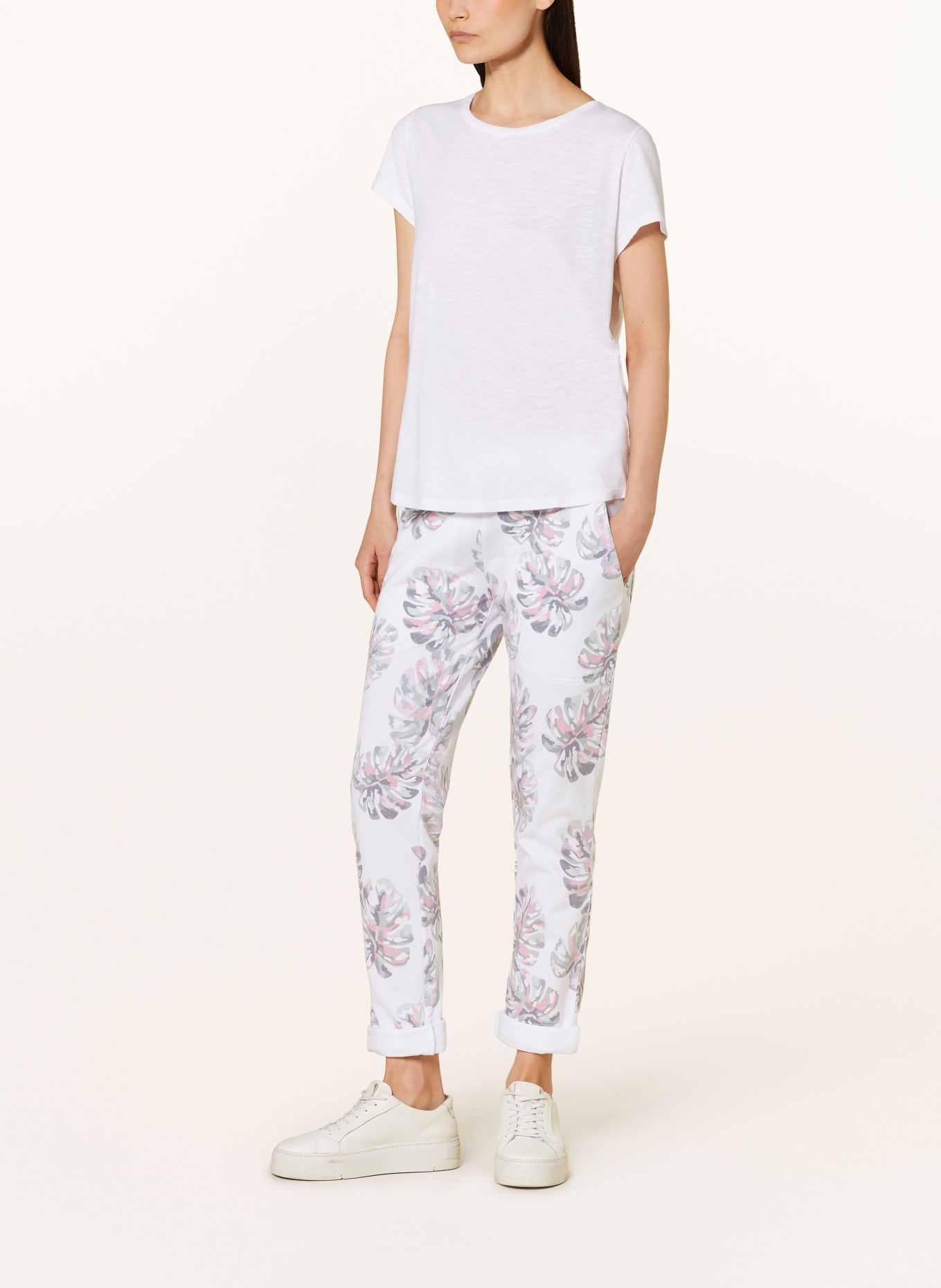 Juvia Sweatpants CATHY, Color: WHITE/ GRAY/ PINK (Image 2)