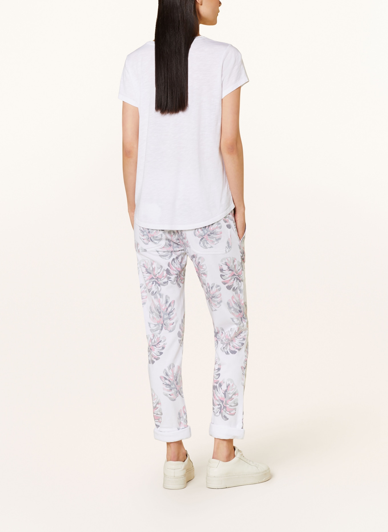 Juvia Sweatpants CATHY, Color: WHITE/ GRAY/ PINK (Image 3)