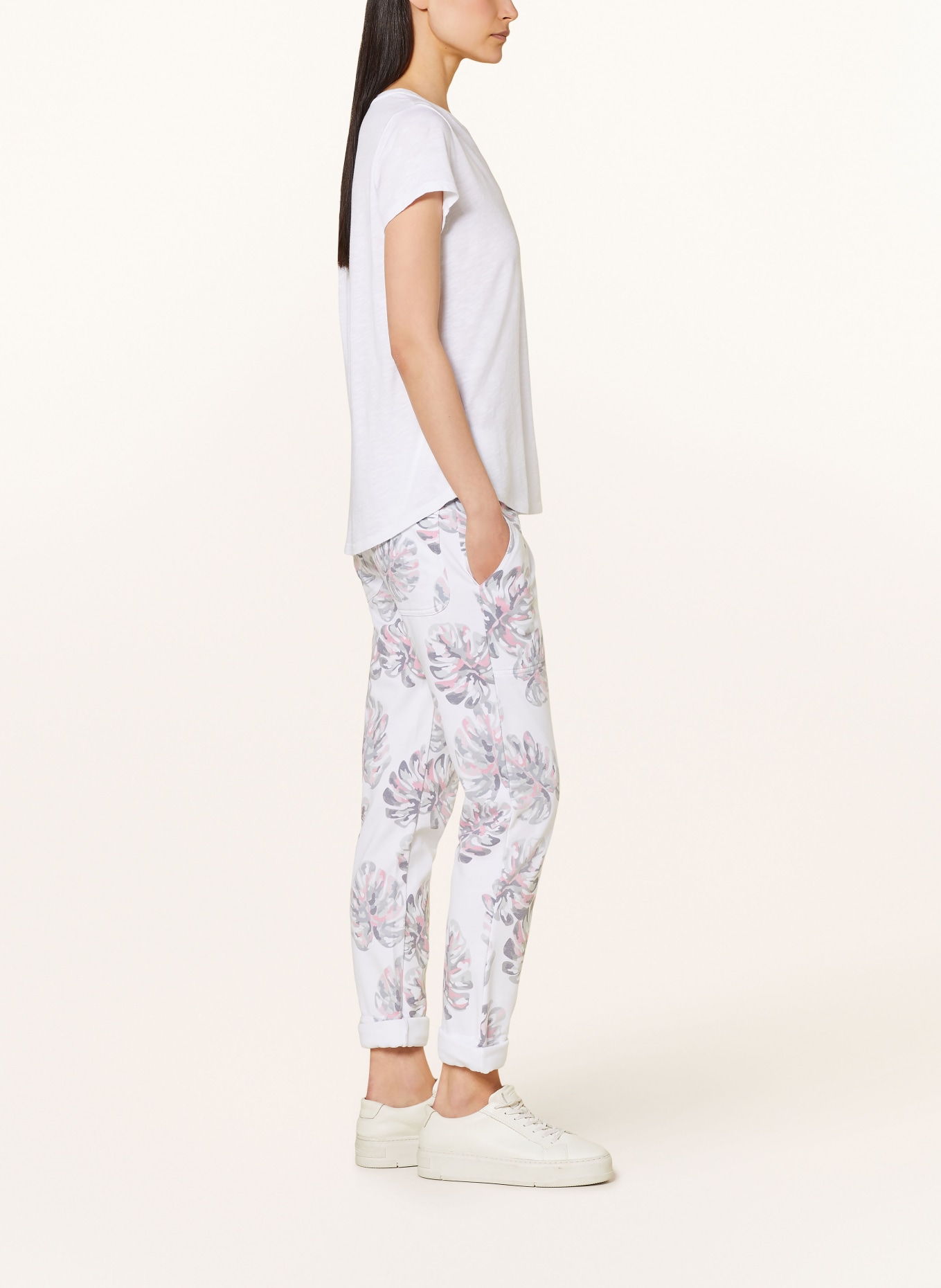 Juvia Sweatpants CATHY, Color: WHITE/ GRAY/ PINK (Image 4)
