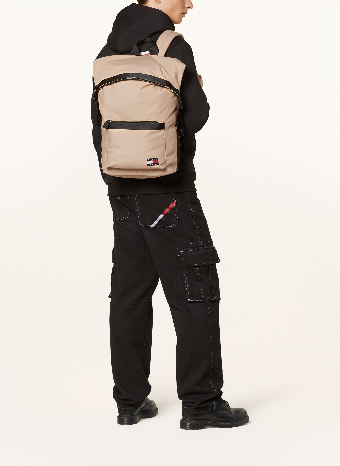 TOMMY JEANS Backpack ESSENTIAL, Color: BEIGE/ BLACK (Image 4)