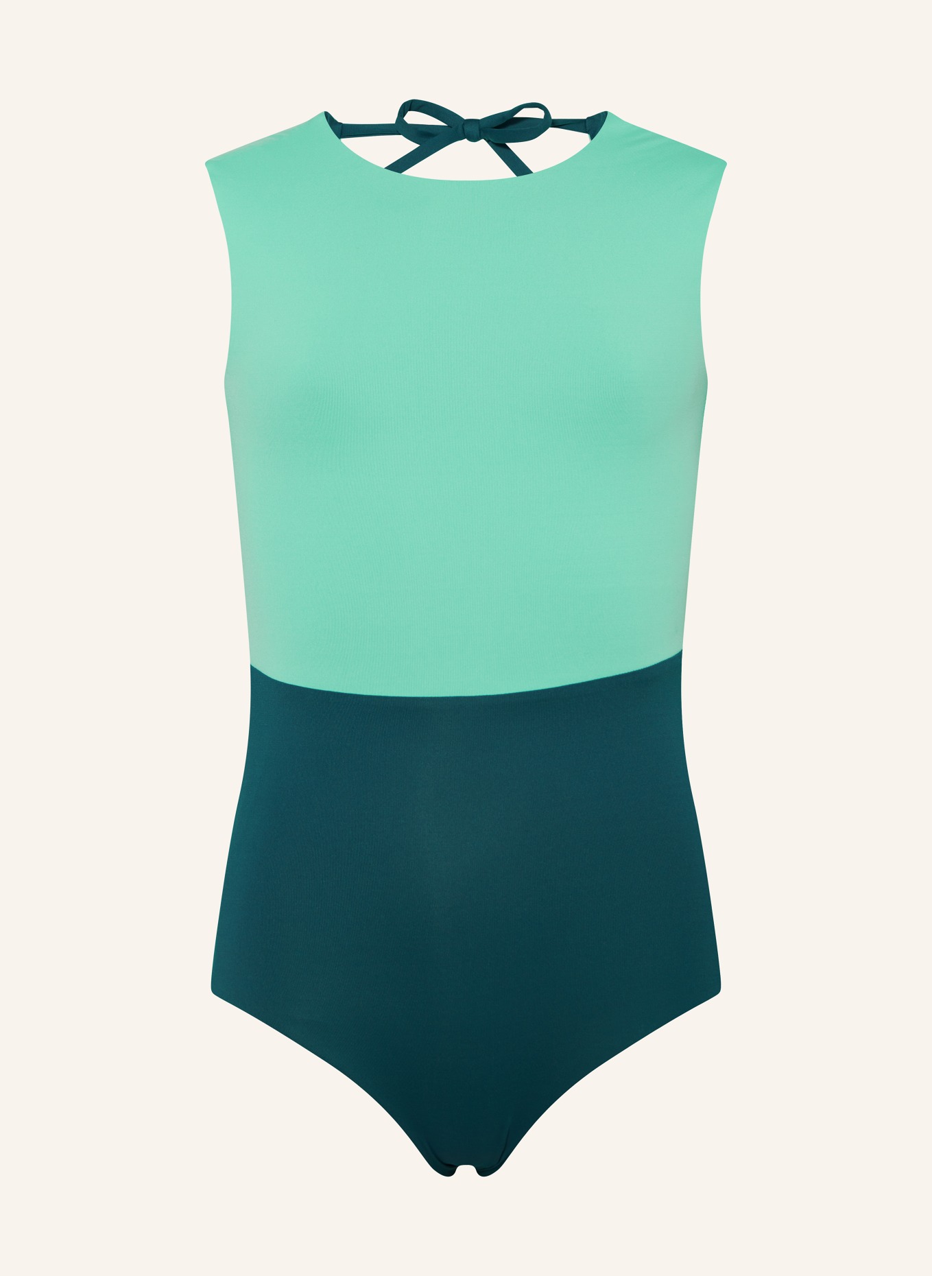 MYMARINI Badeanzug  OUTFIT zum Wenden mit UV-Schutz 50+, Farbe: PETROL/ MINT (Bild 1)