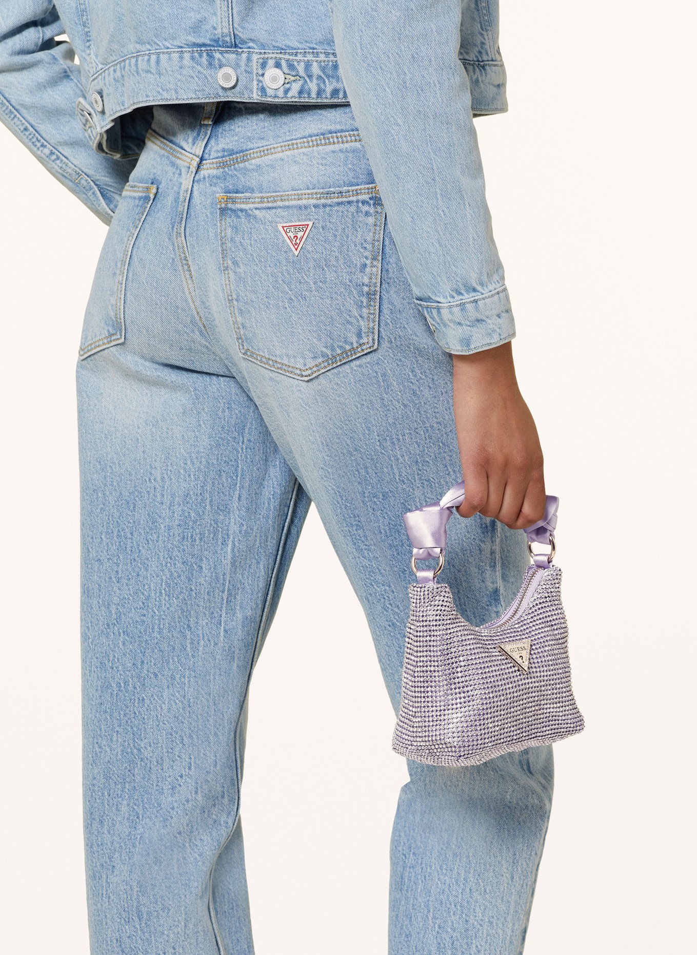 GUESS Handbag LUA MINI, Color: SILVER (Image 4)