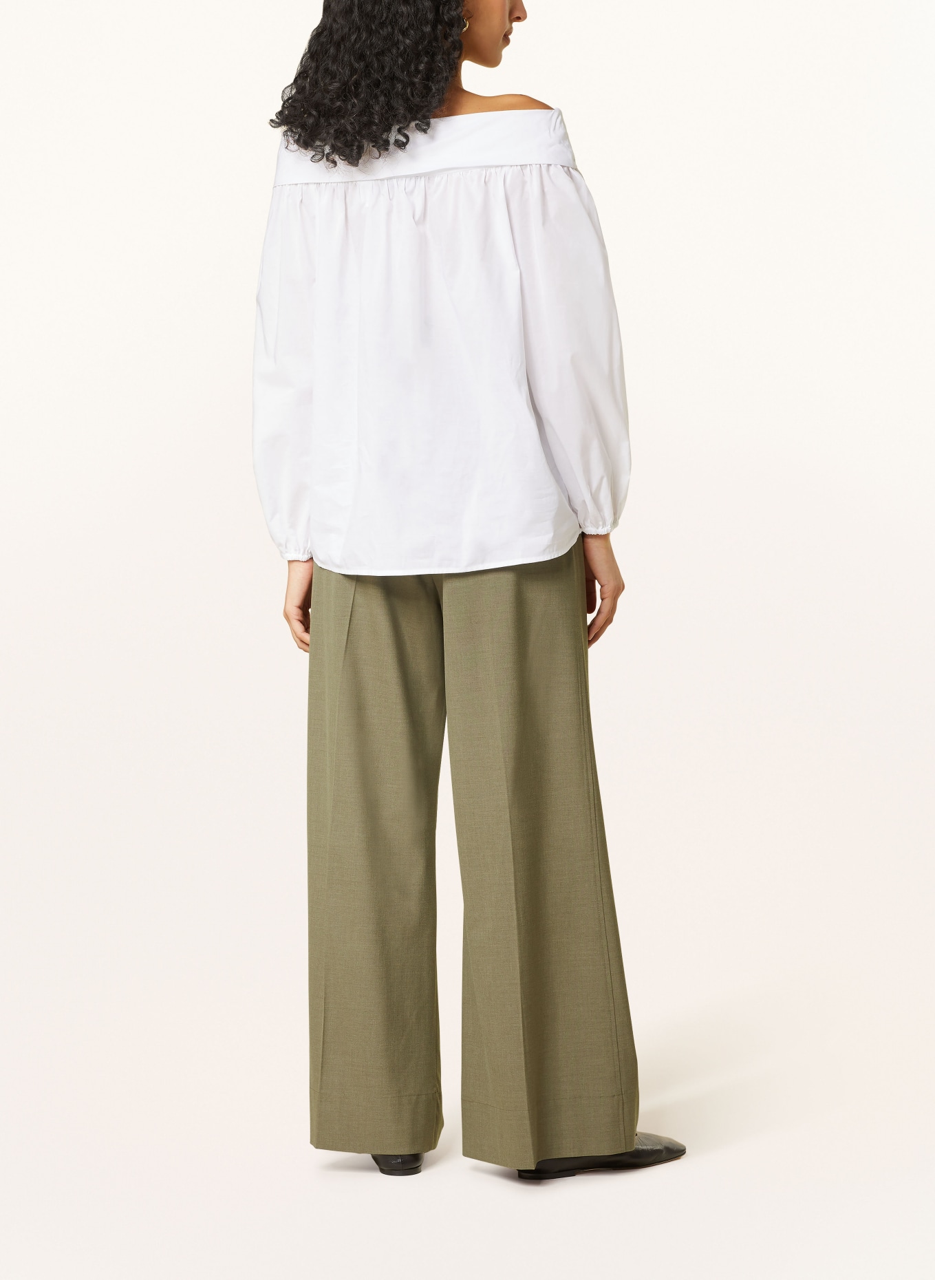 van Laack Off-the-shoulder shirt blouse GALE, Color: WHITE (Image 3)
