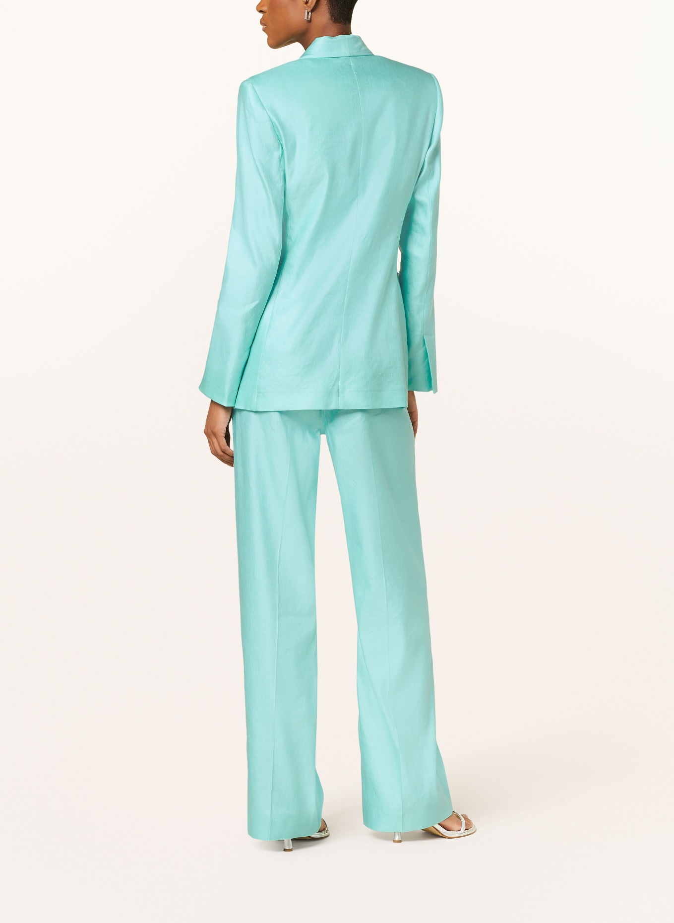 RIANI Wide leg trousers with linen, Color: TURQUOISE (Image 3)