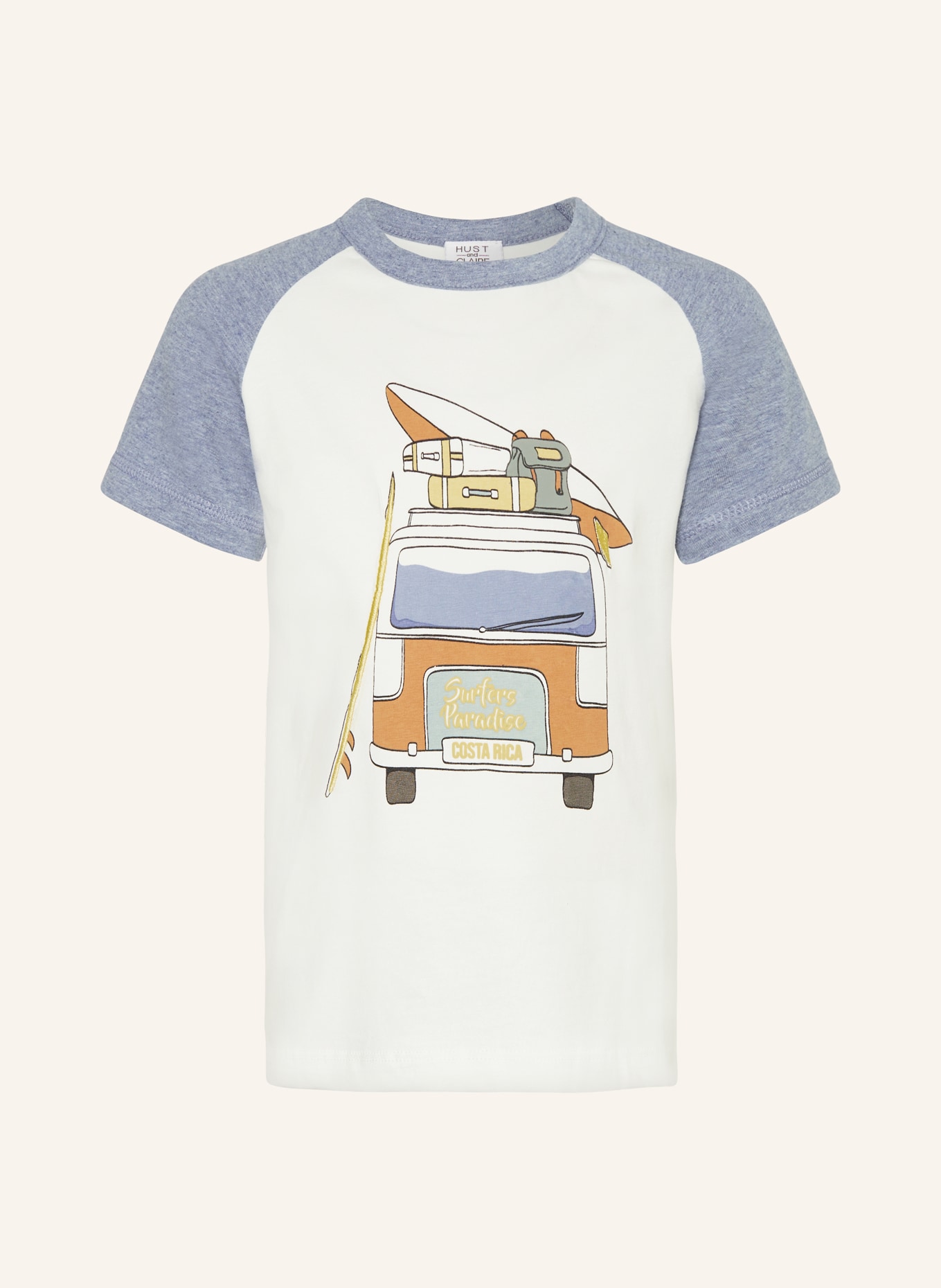 HUST and CLAIRE T-Shirt ANCHER, Farbe: WEISS/ BLAUGRAU/ COGNAC (Bild 1)