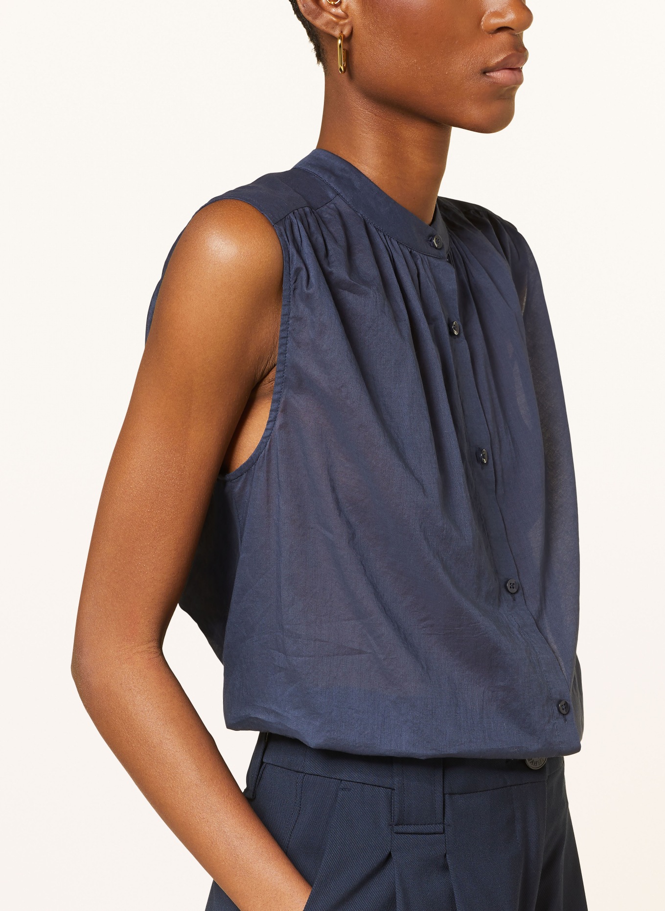 CLOSED Blouse top, Color: DARK BLUE (Image 4)