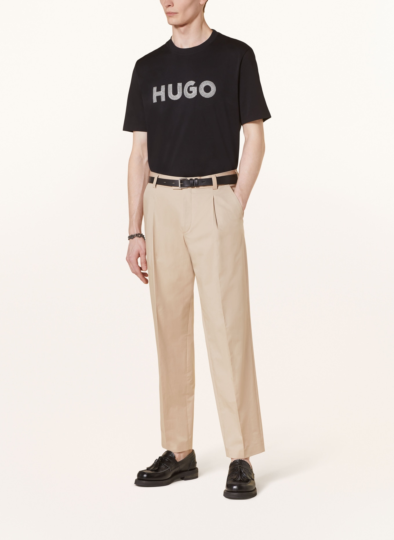 HUGO T-shirt DROCHET, Color: BLACK (Image 2)