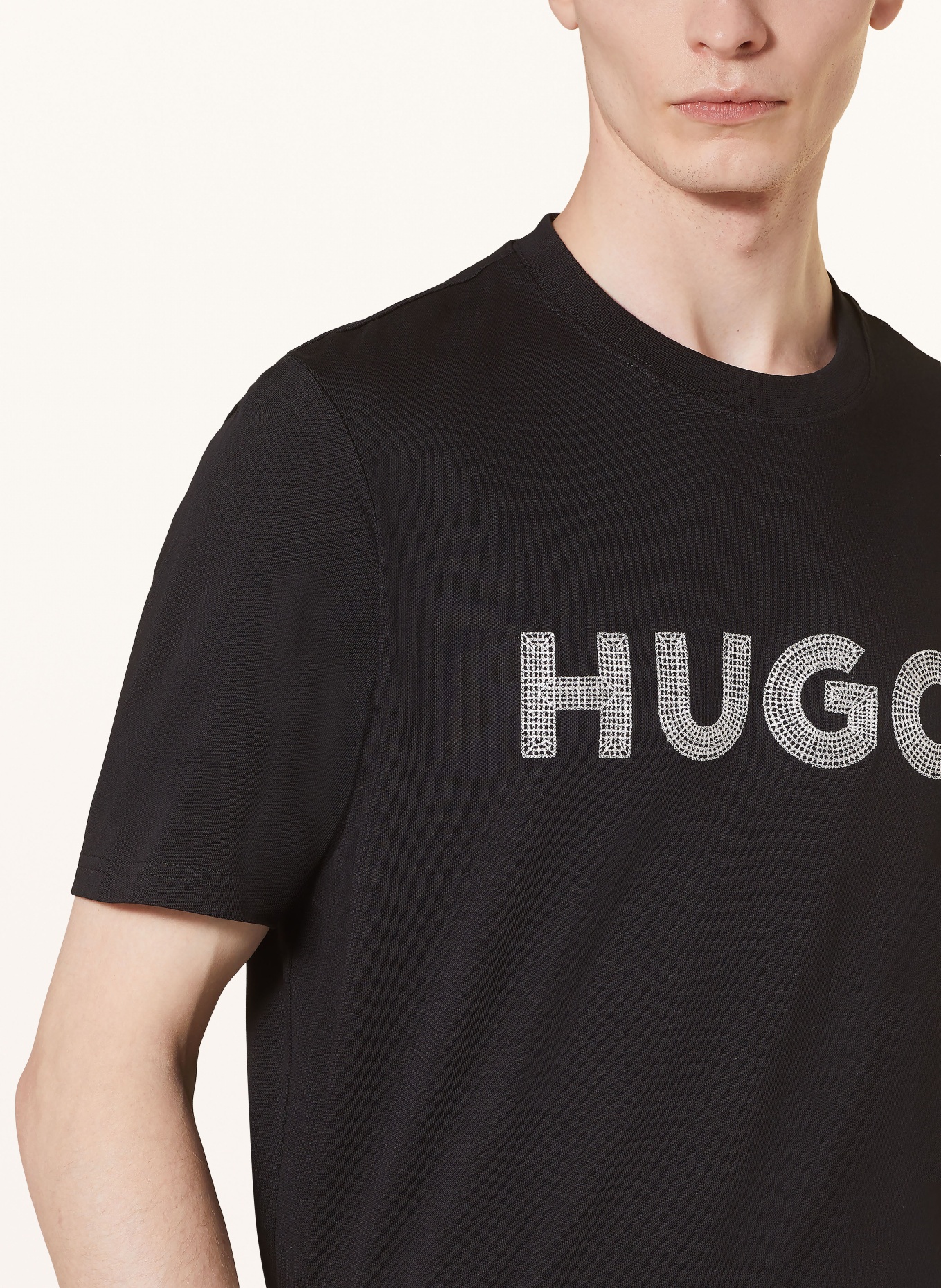 HUGO T-shirt DROCHET, Kolor: CZARNY (Obrazek 4)