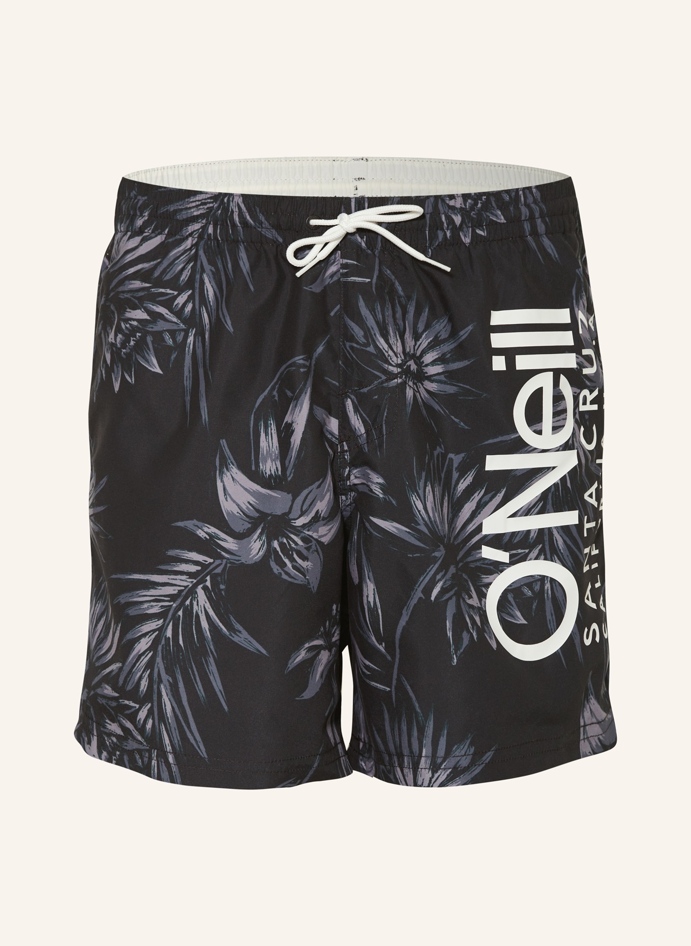 O'NEILL Swim Shorts MIX & MATCH CALI FLORAL 16", Color: BLACK/ GRAY (Image 1)