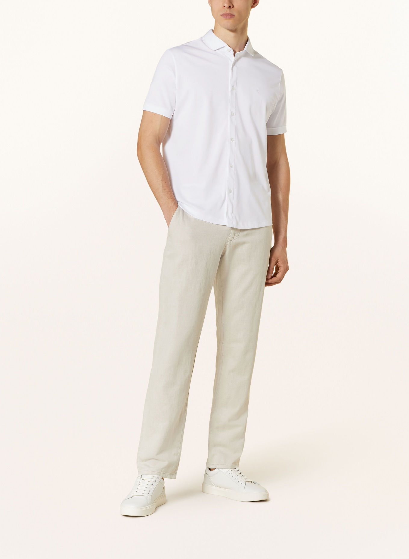RAGMAN Short sleeve shirt modern fit, Color: WHITE (Image 2)