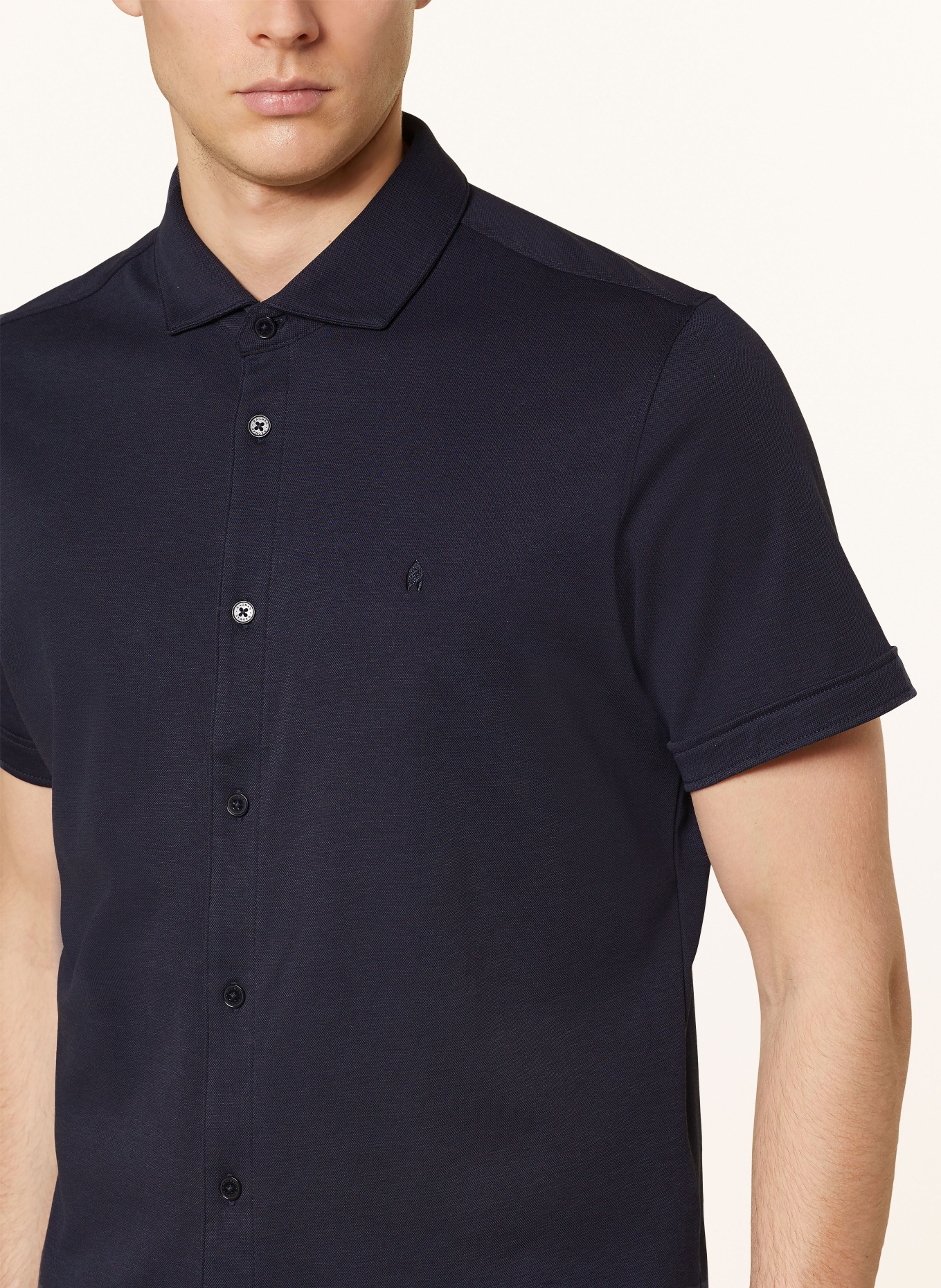 RAGMAN Short sleeve shirt modern fit, Color: DARK BLUE (Image 4)