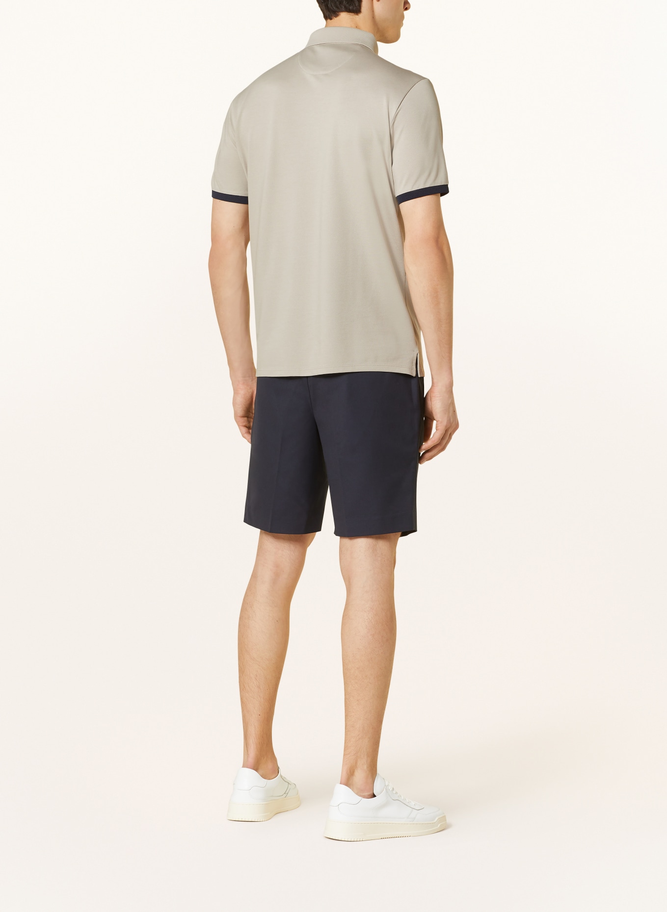 RAGMAN Piqué polo shirt modern fit, Color: BEIGE (Image 3)