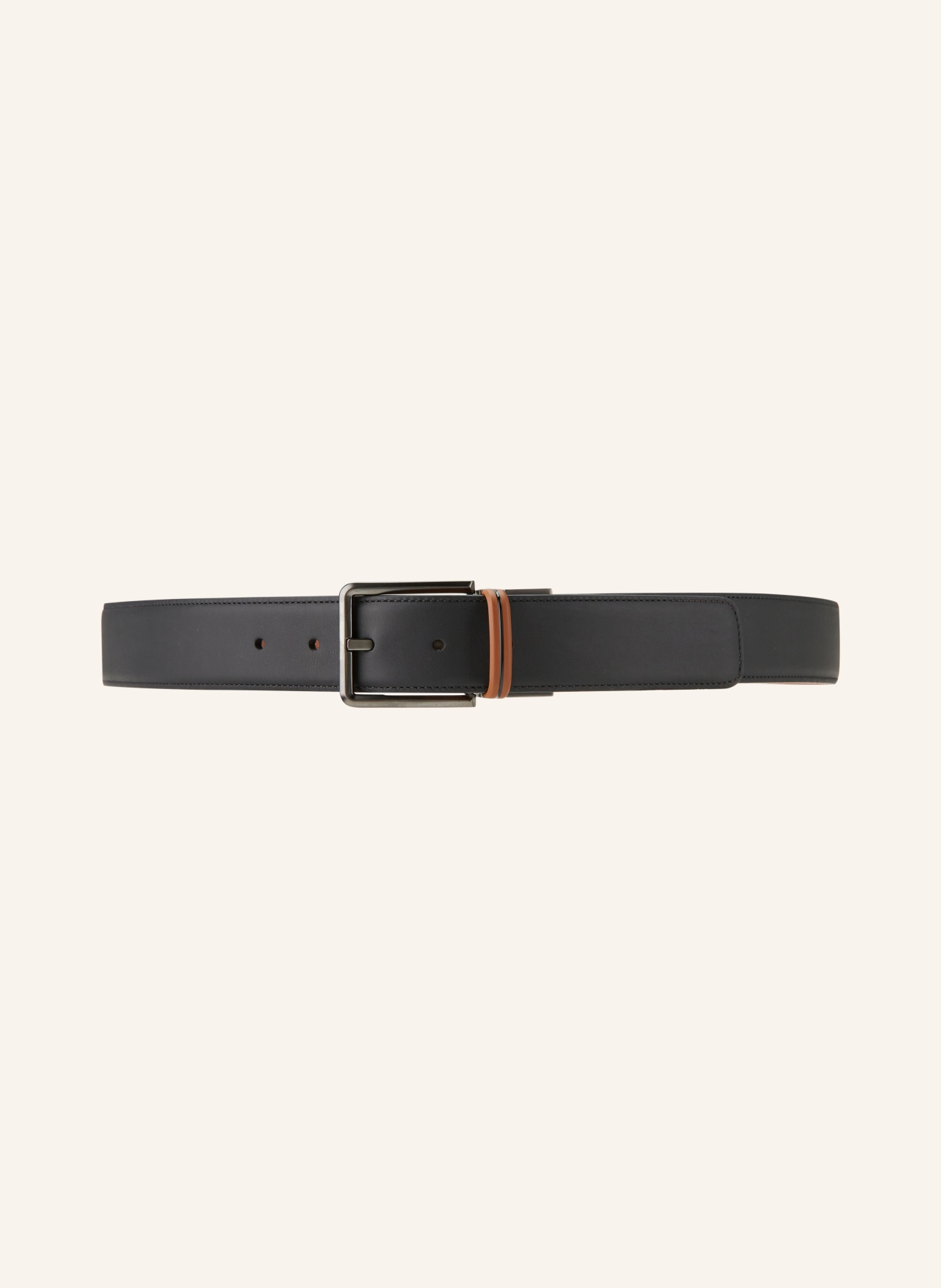 ZEGNA Leather belt, Color: BLACK/ BROWN (Image 2)