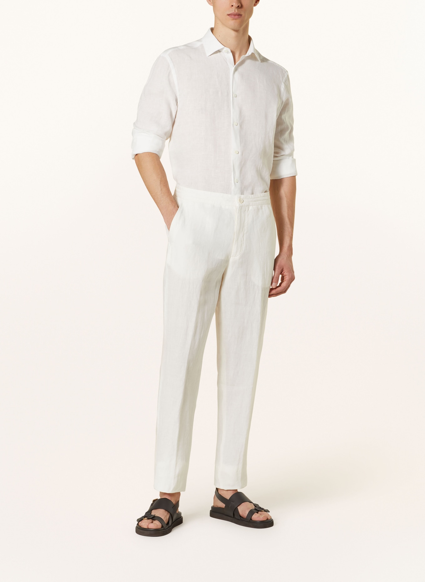 ZEGNA Linen pants extra slim fit, Color: WHITE (Image 2)
