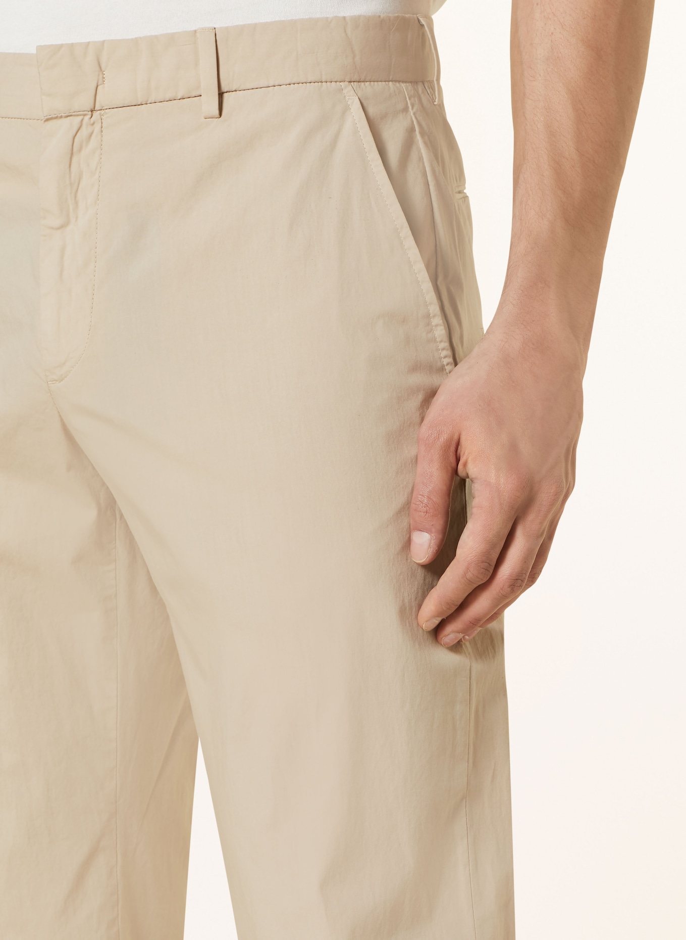ZEGNA Spodnie slim fit, Kolor: 136 beige (Obrazek 5)