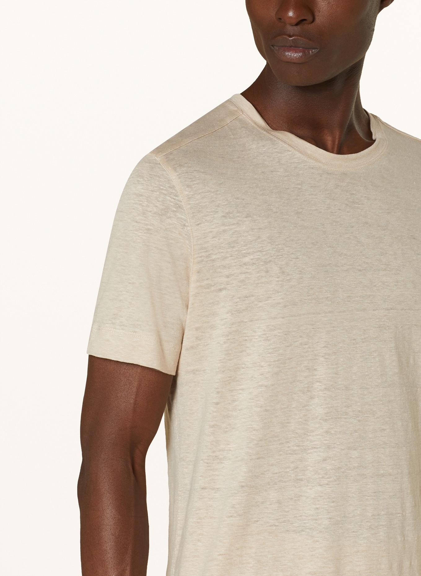 ZEGNA T-shirt made of linen, Color: BEIGE (Image 4)