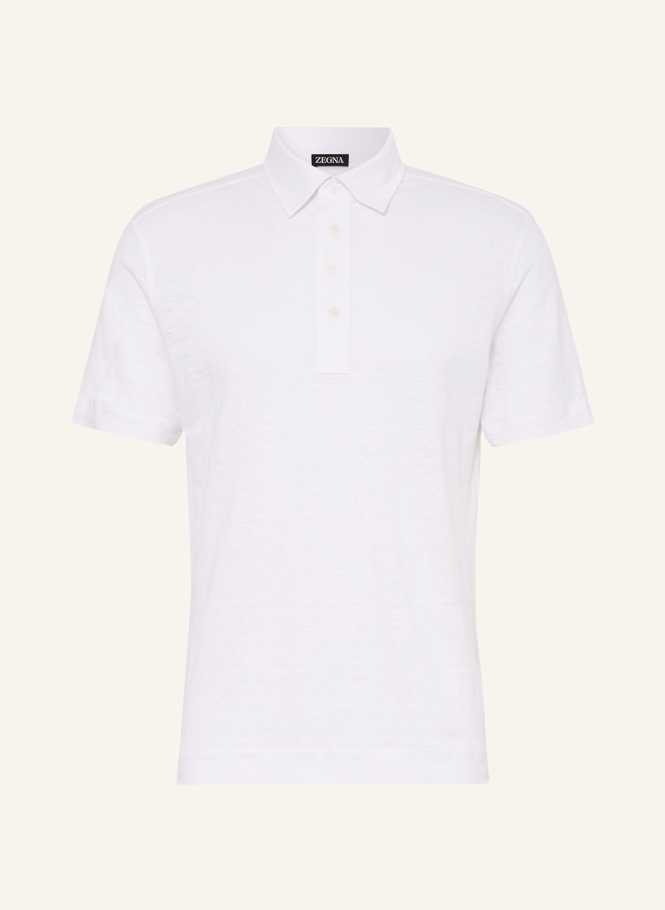 ZEGNA Polo shirt made of linen, Color: WHITE (Image 1)