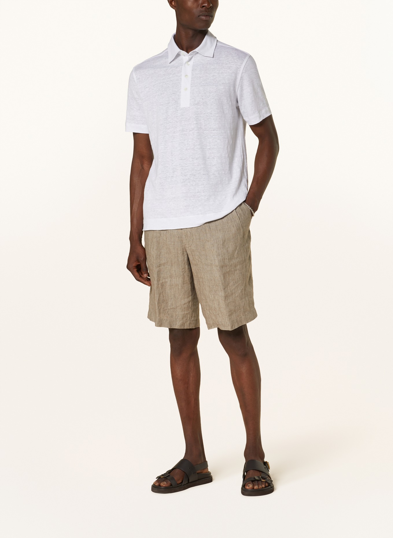 ZEGNA Polo shirt made of linen, Color: WHITE (Image 2)