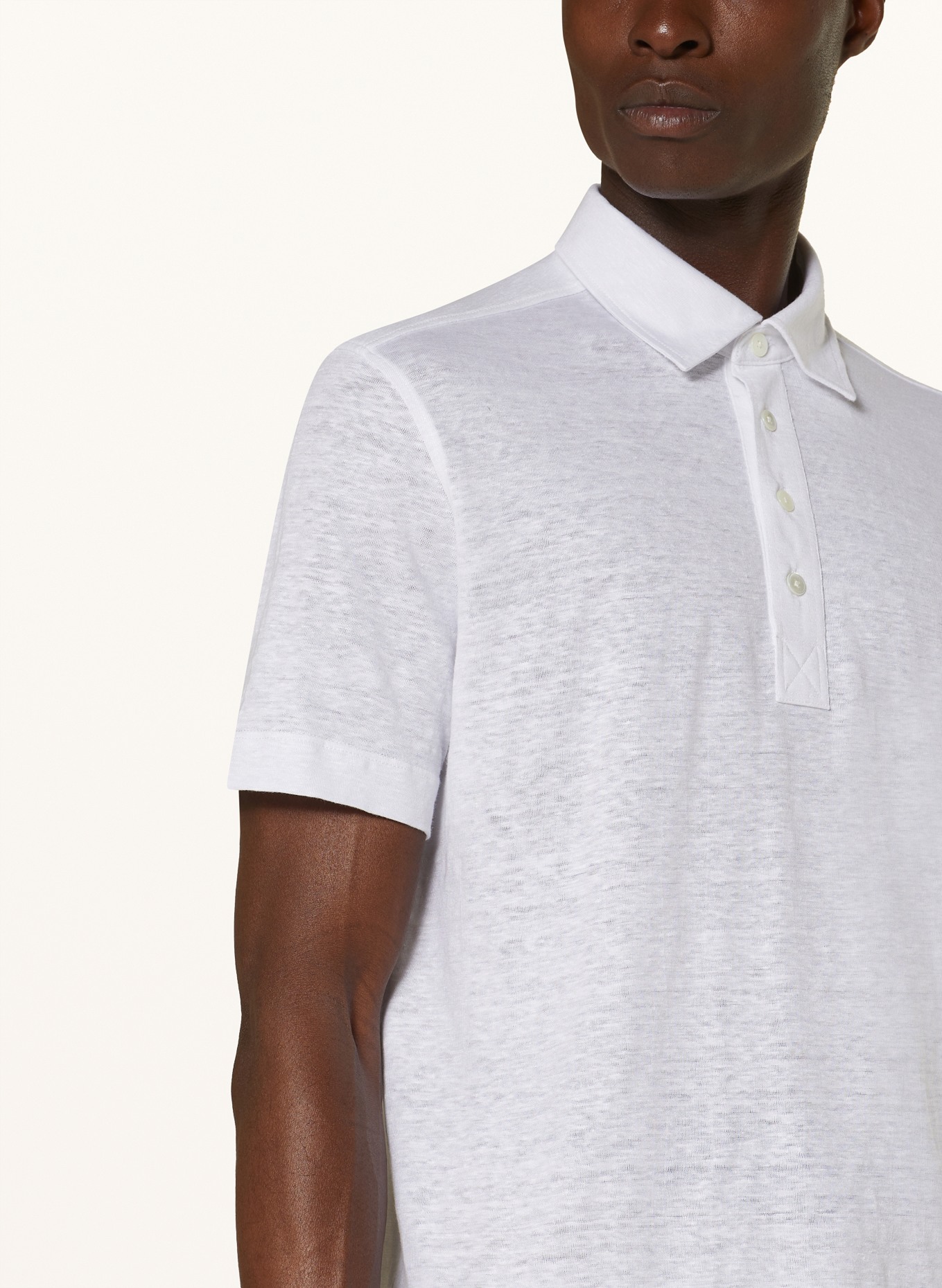 ZEGNA Polo shirt made of linen, Color: WHITE (Image 4)