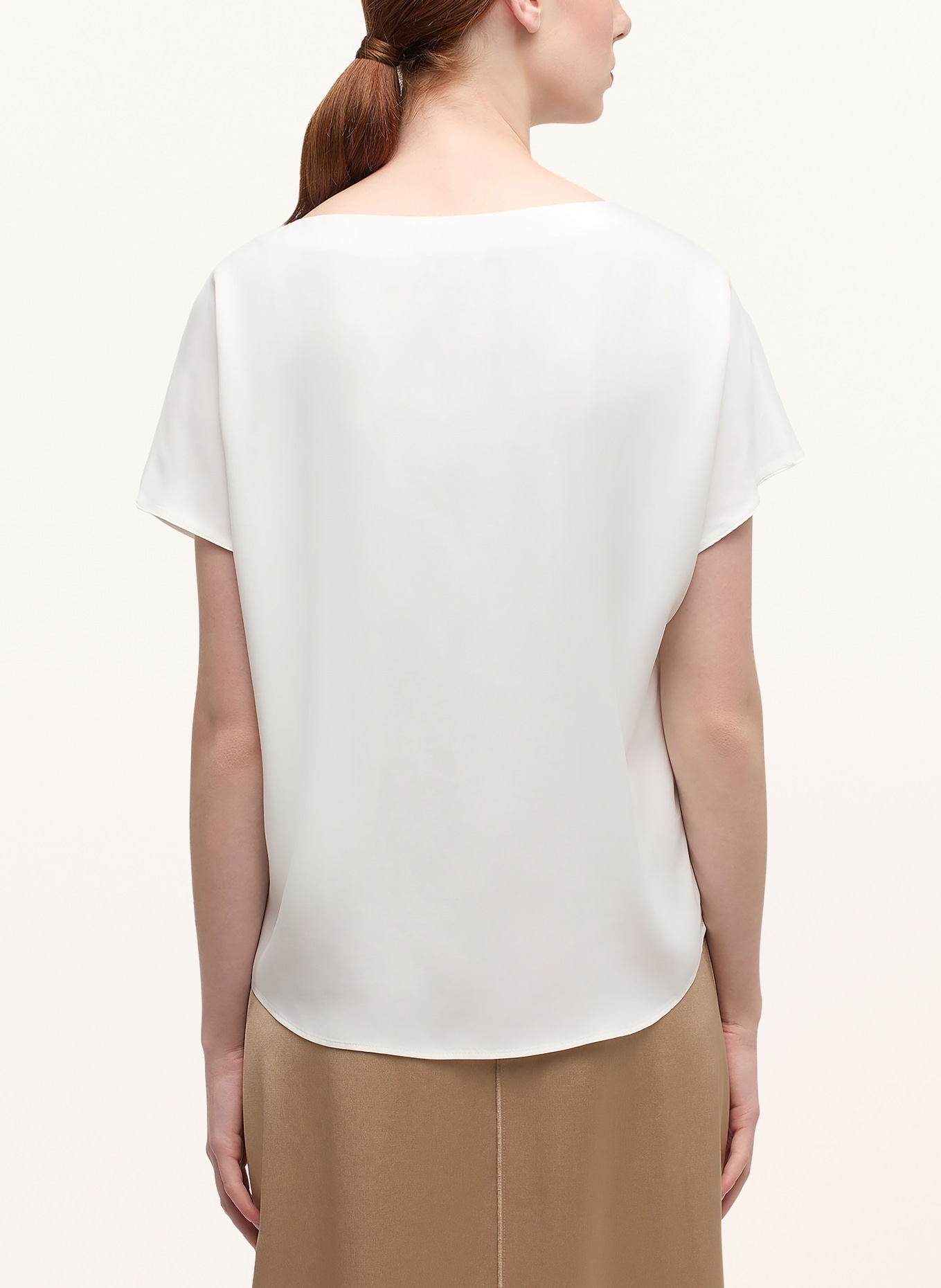 ETERNA Shirt blouse in satin, Color: WHITE (Image 3)