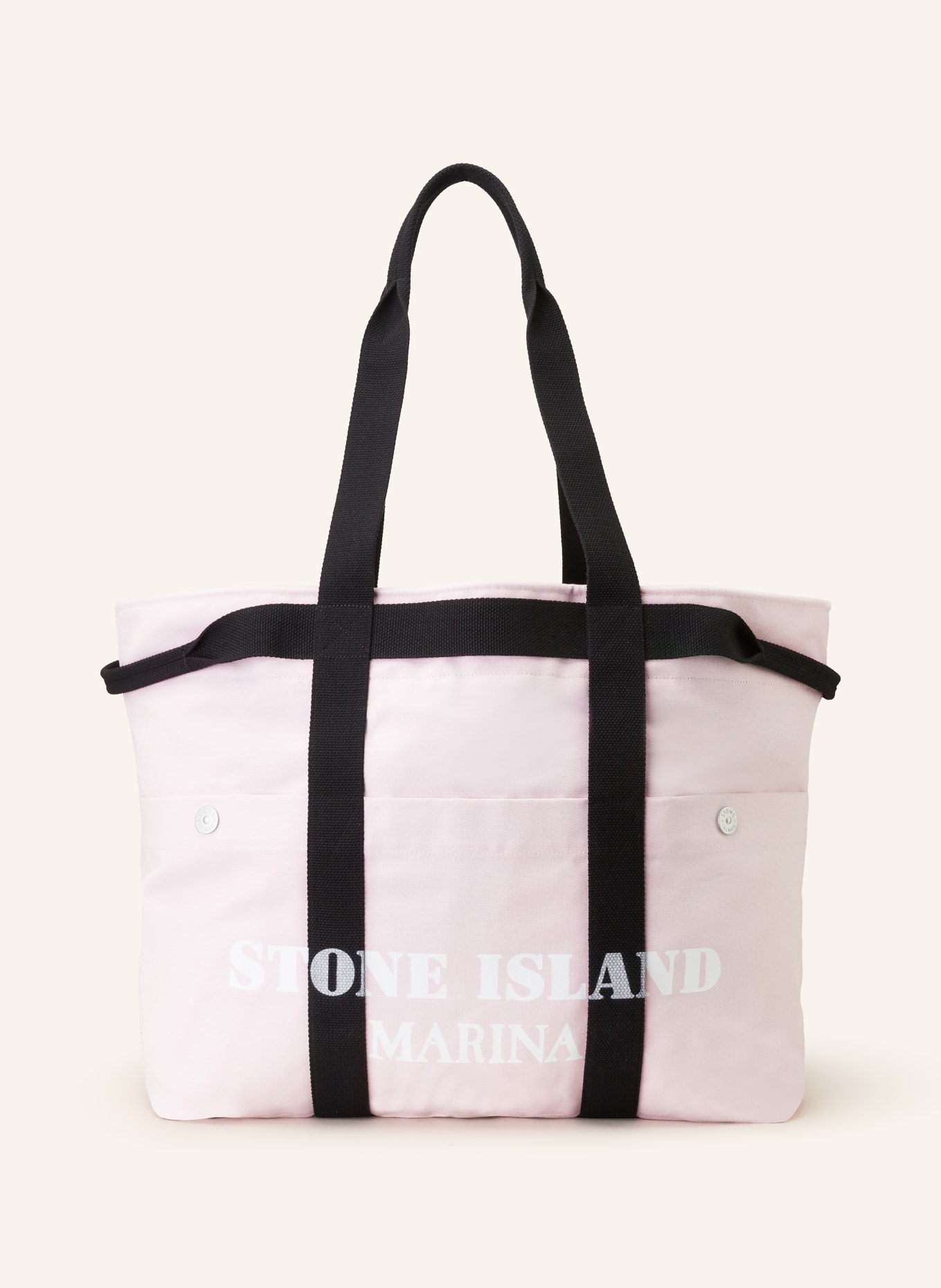 STONE ISLAND Beach bag MARINA, Color: PINK/ BLACK/ WHITE (Image 1)