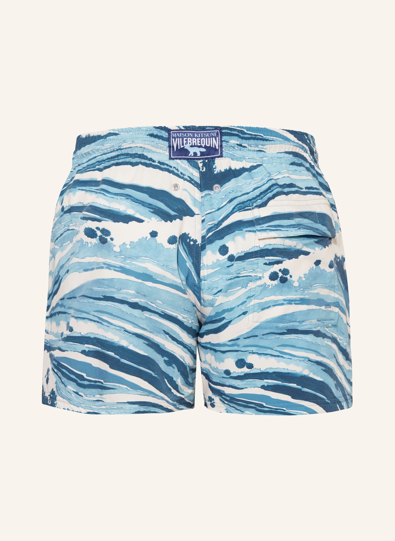 VILEBREQUIN Swim Shorts MOORISE, Color: WHITE/ DARK BLUE/ LIGHT BLUE (Image 2)