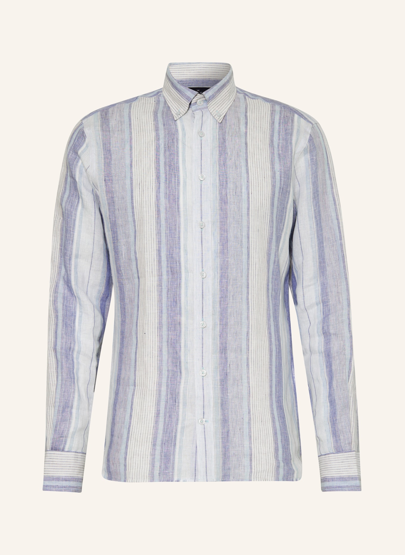HACKETT LONDON Linen shirt slim fit, Color: BLUE/ BLUE GRAY/ WHITE (Image 1)