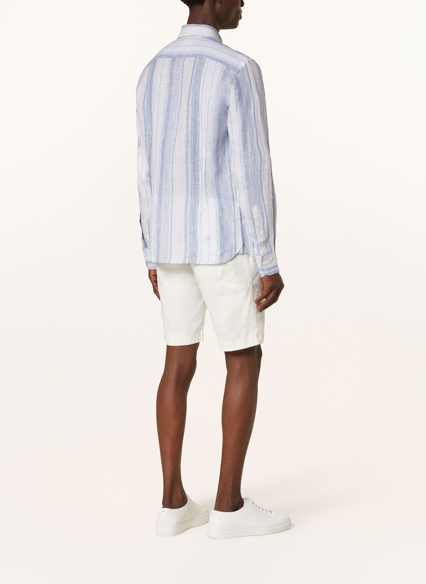 HACKETT LONDON Linen shirt slim fit, Color: BLUE/ BLUE GRAY/ WHITE (Image 3)