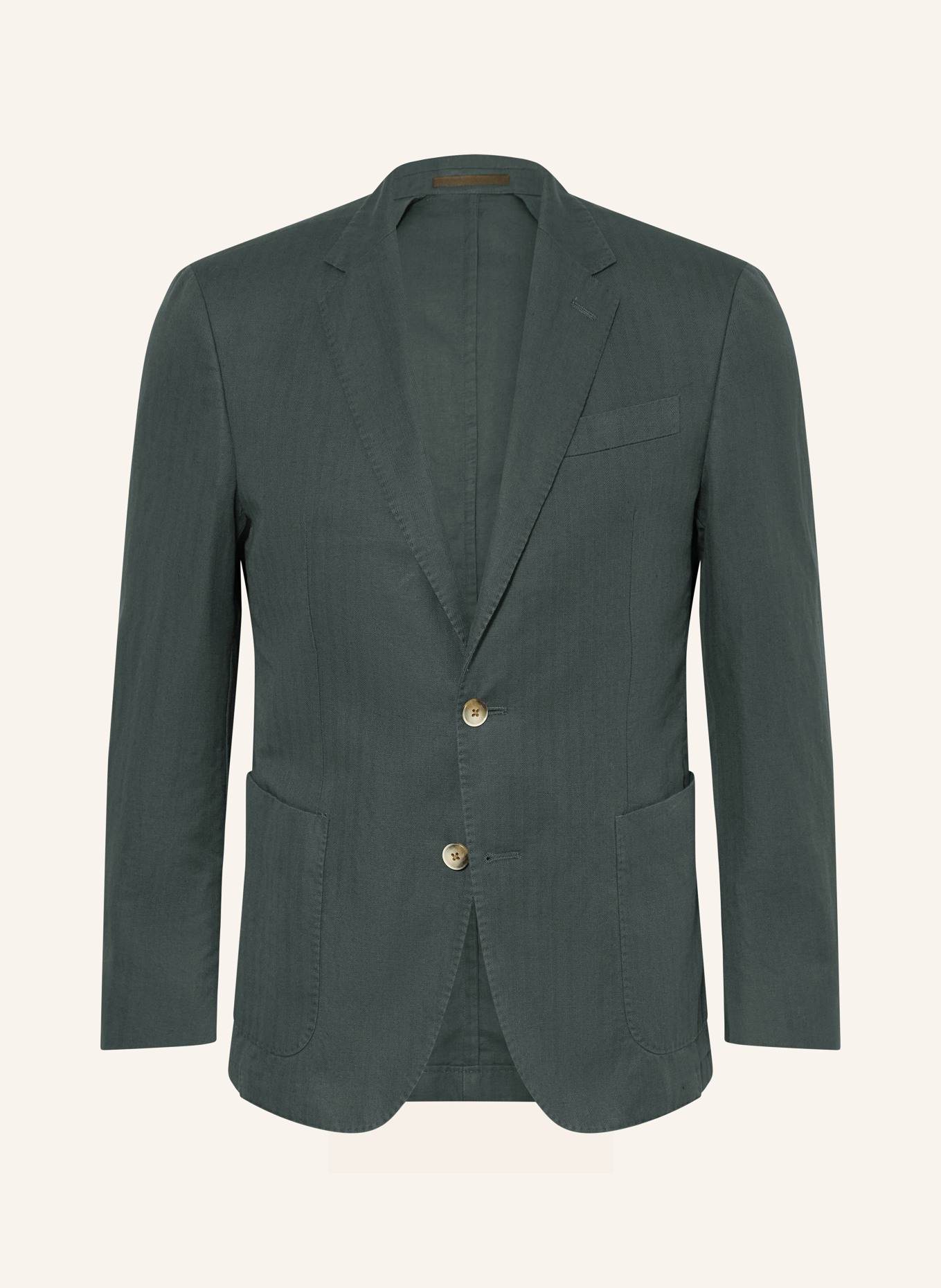 HACKETT LONDON Suit jacket extra slim fit with linen, Color: 670 BOTTLE GREEN (Image 1)